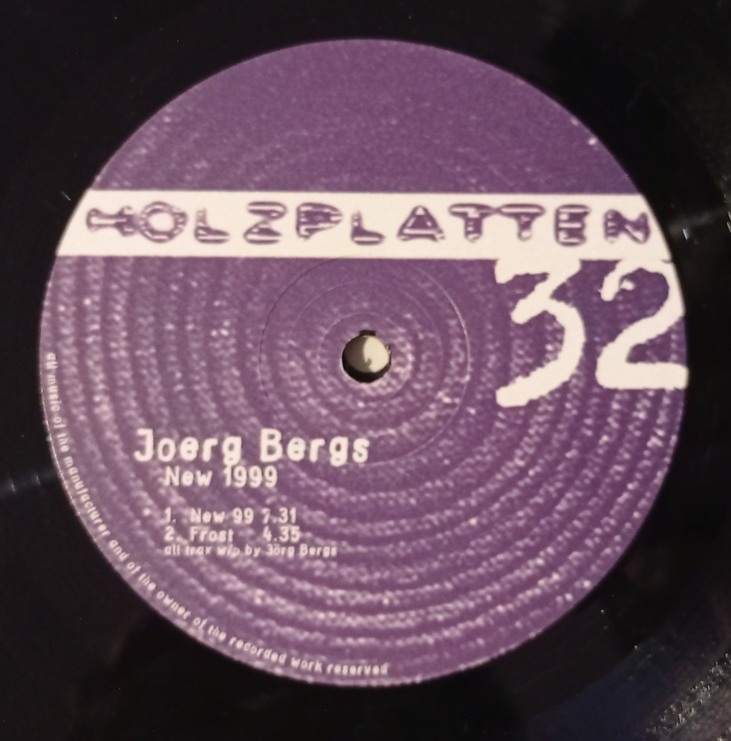 Joerg Bergs - New 1999 (Vinyl 12" - Importado Alemanha - USADO)