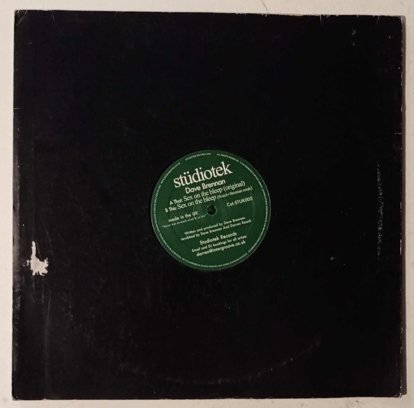 Dave Brennan - Sex On The Bleep (Vinyl 12" - Importado Inglaterra - USADO)
