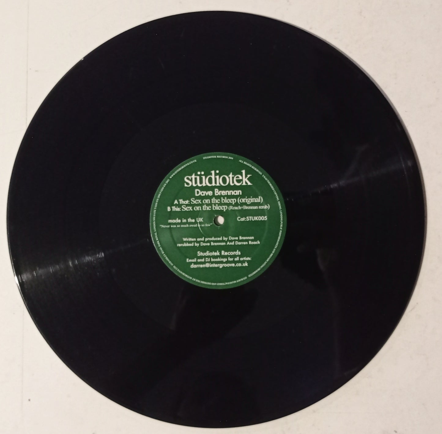 Dave Brennan - Sex On The Bleep (Vinyl 12" - Importado Inglaterra - USADO)