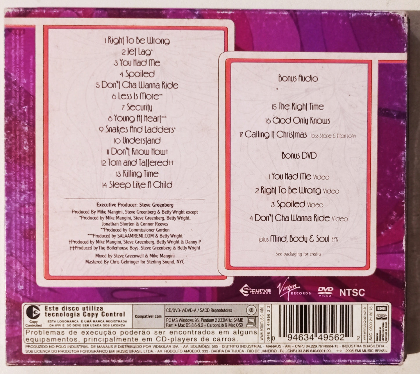 Joss Stone - Mind, Body & Soul (Special Edition) (CD + DVD - Nacional - USADO)