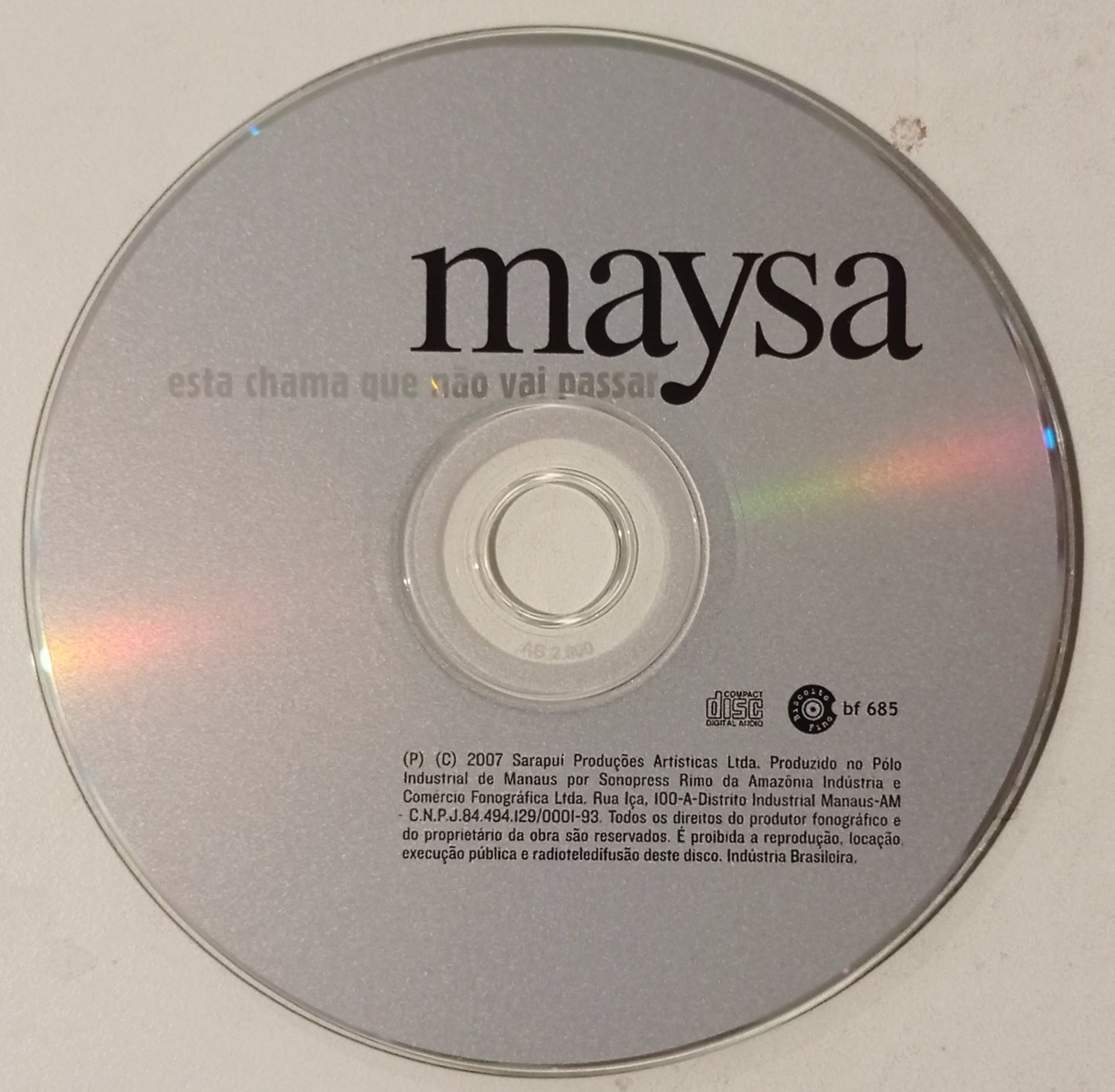 Maysa – Esta Chama Que Não Vai Passar (CD - Nacional - USADO)