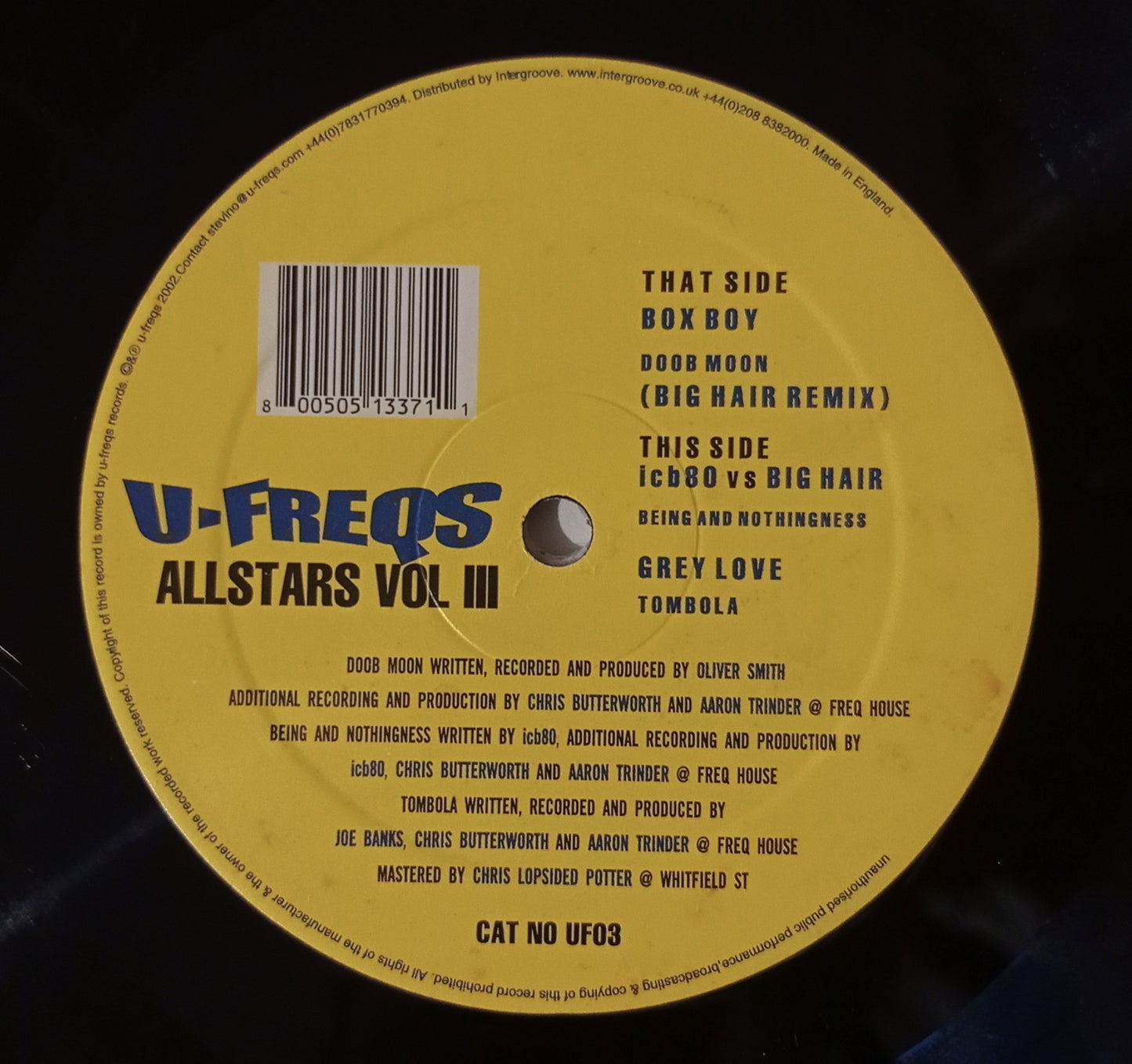 U-Freqs Allstars Vol. III - Compilação (Vinyl 12" Importado Reino Unido - Usado)