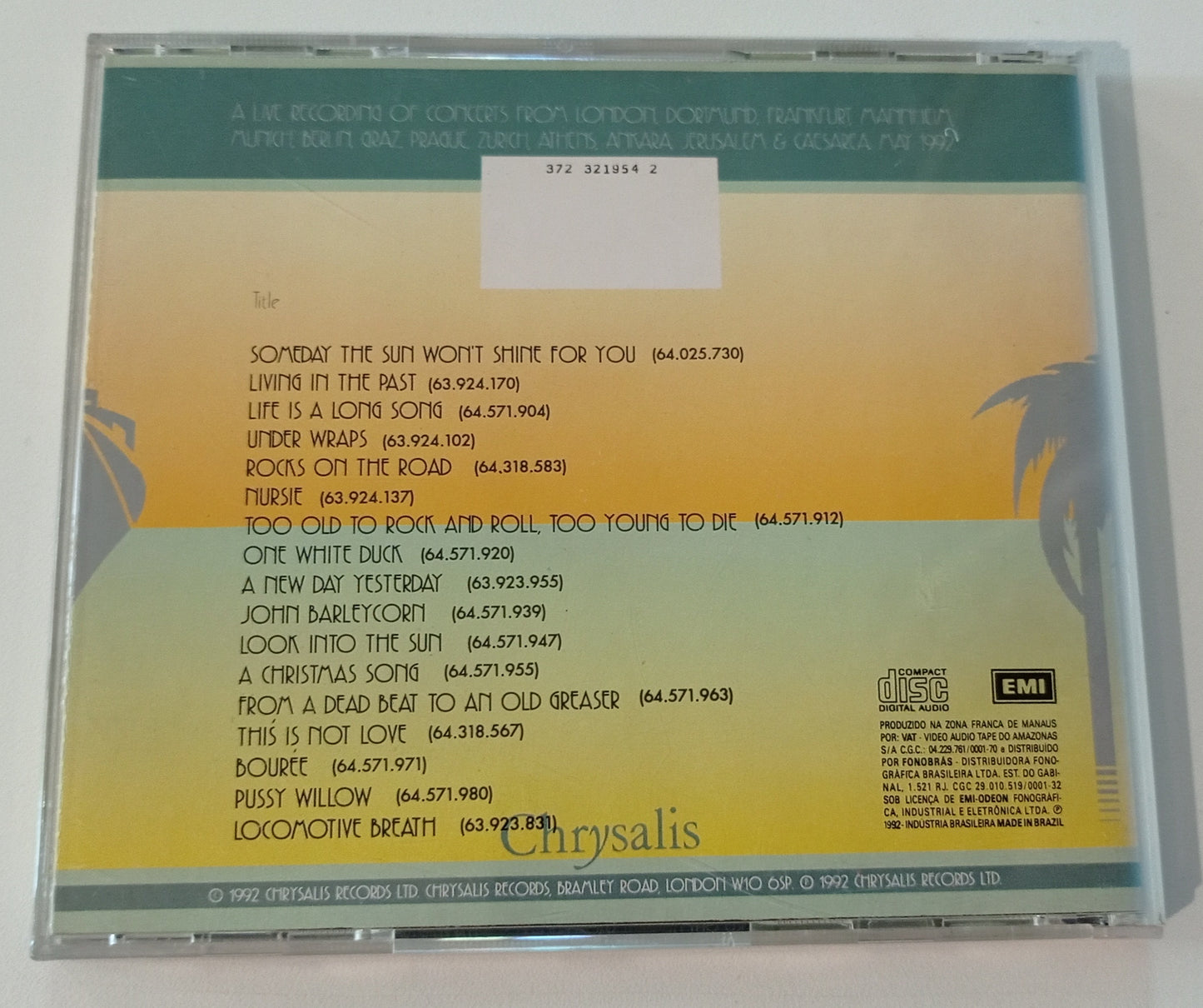 Jethro Tull - A Little Light Music (CD Nacional - Usado)