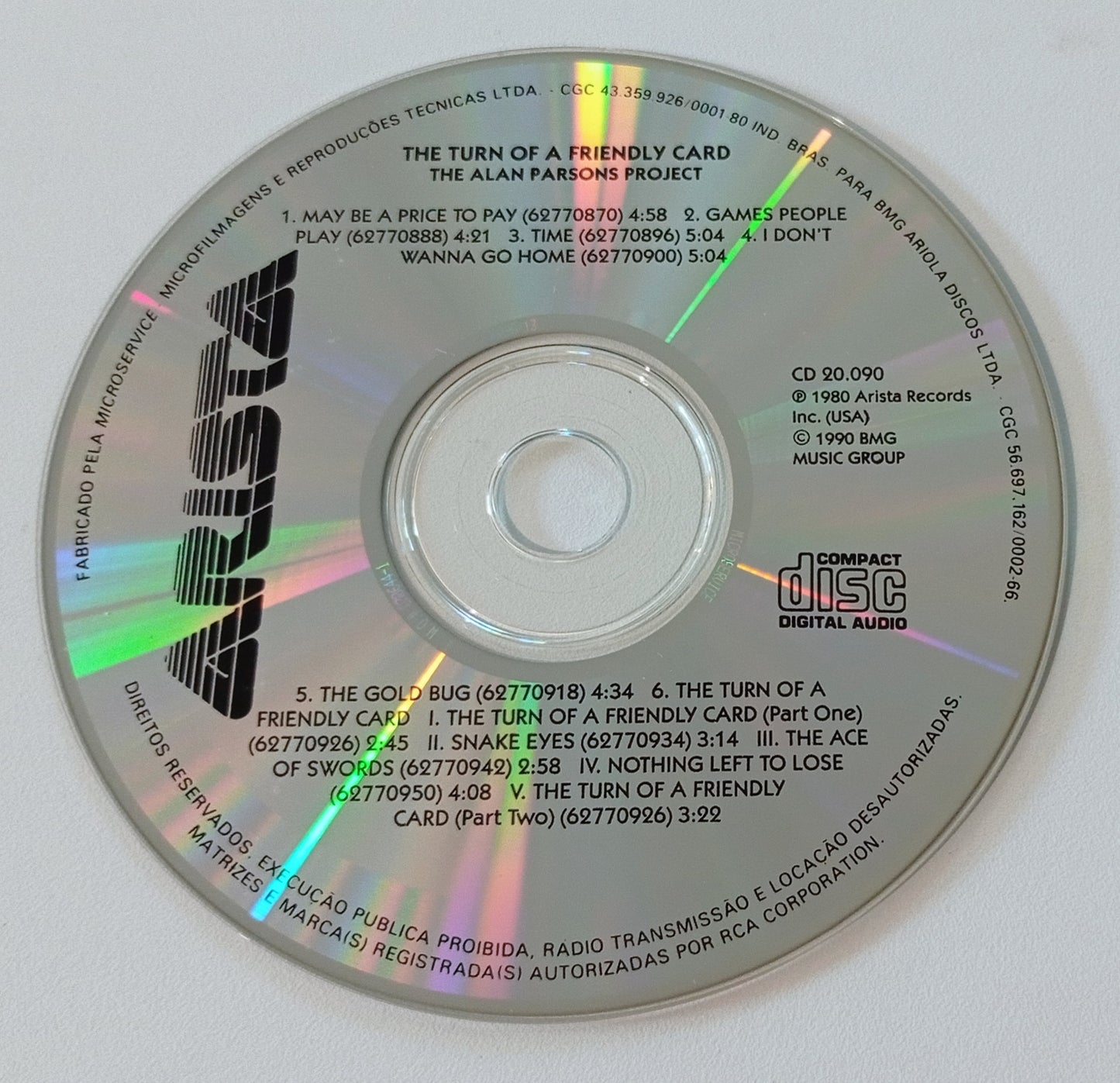 The Alan Parsons Project - The Turn Of A Friendly Card (CD Nacional - Usado)