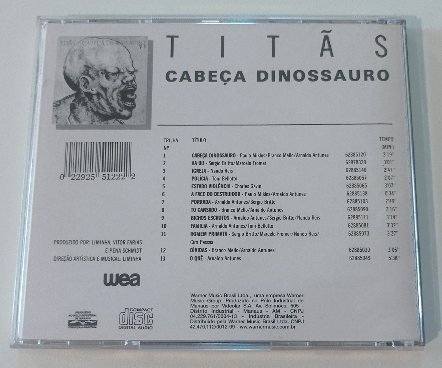 Titãs - Cabeça Dinossauro (CD Nacional - Usado)