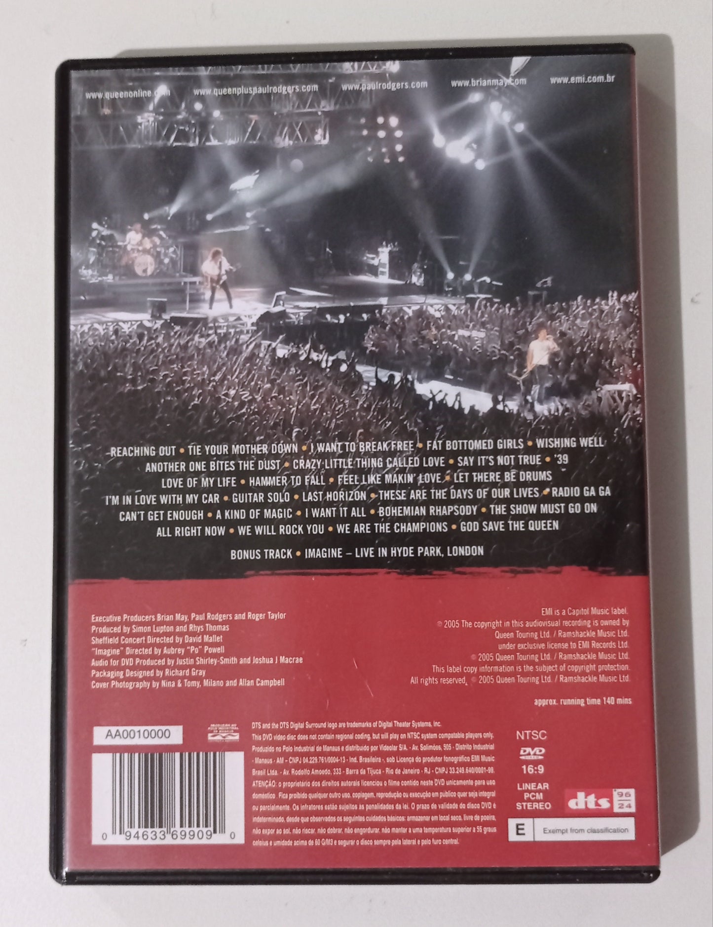 Queen + Paul Rogers - Return of the Champions Live in Sheffield (DVD Nacional - Usado)