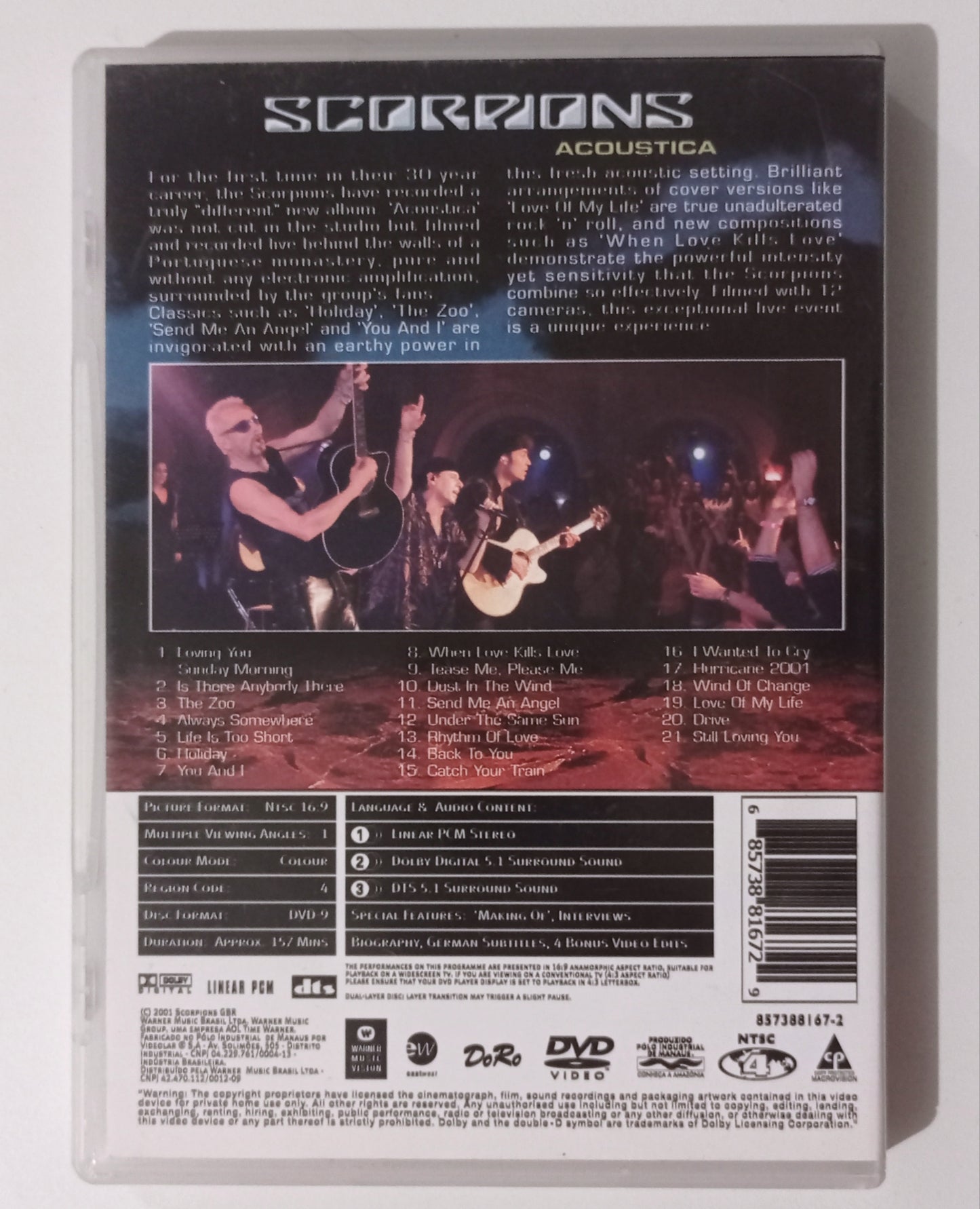 Scorpions - Acoustica (DVD Nacional - Usado)