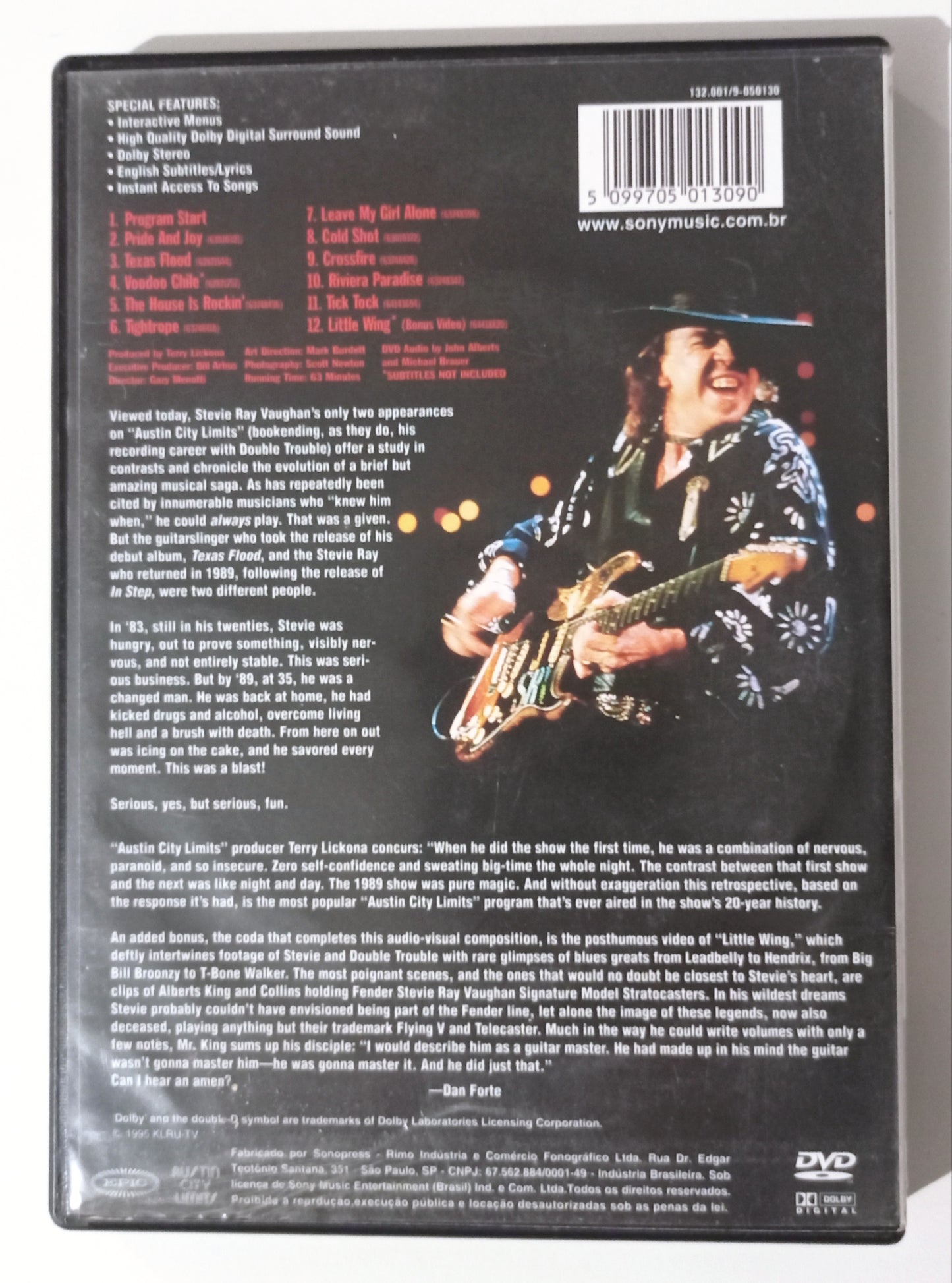 Stevie Ray Vaughan - And Double Trouble Live From Austin, Texas (DVD Nacional - Usado)