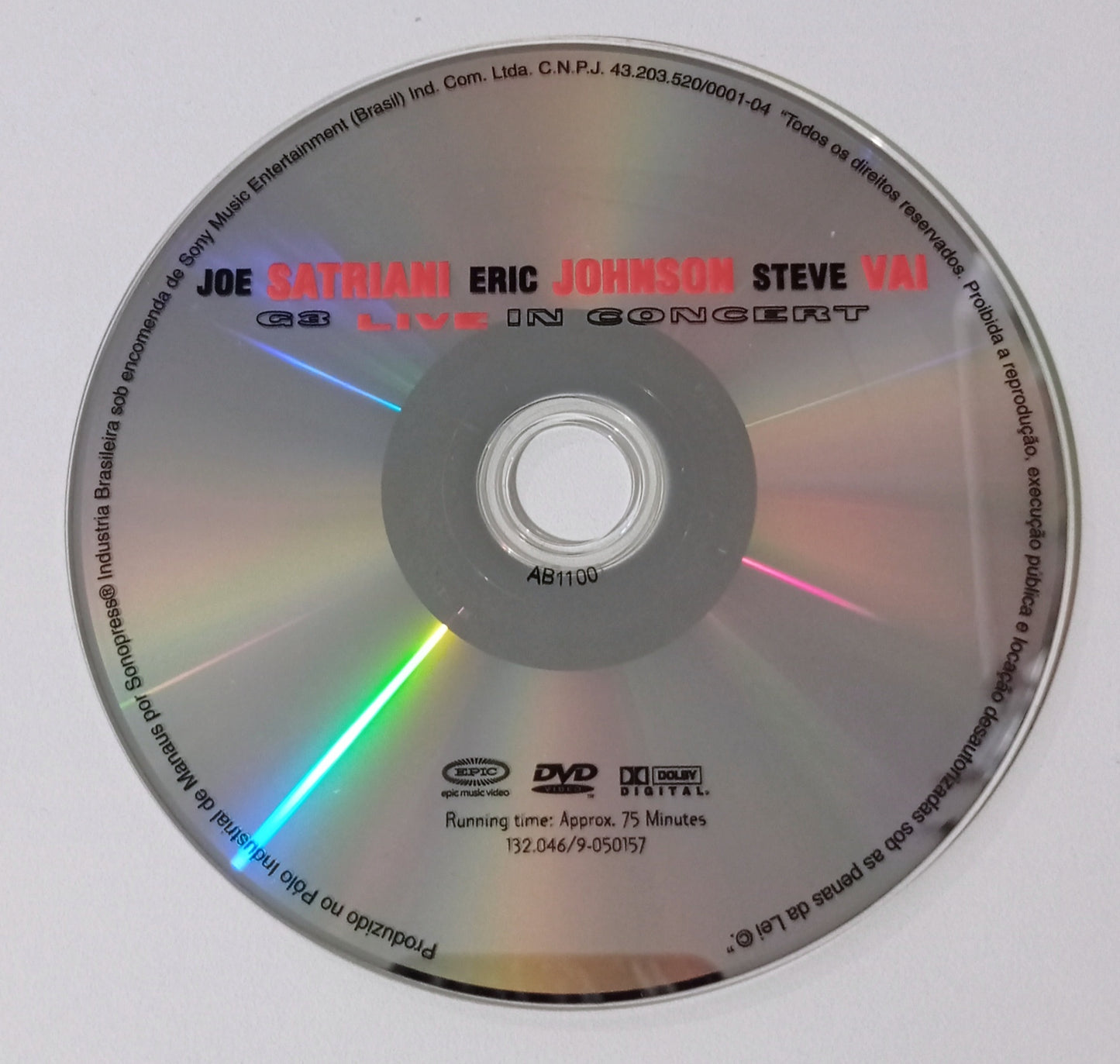 Joe Satriani, Eric Johnson, Steve Vai - G3 in Concert (DVD Nacional - Usado)