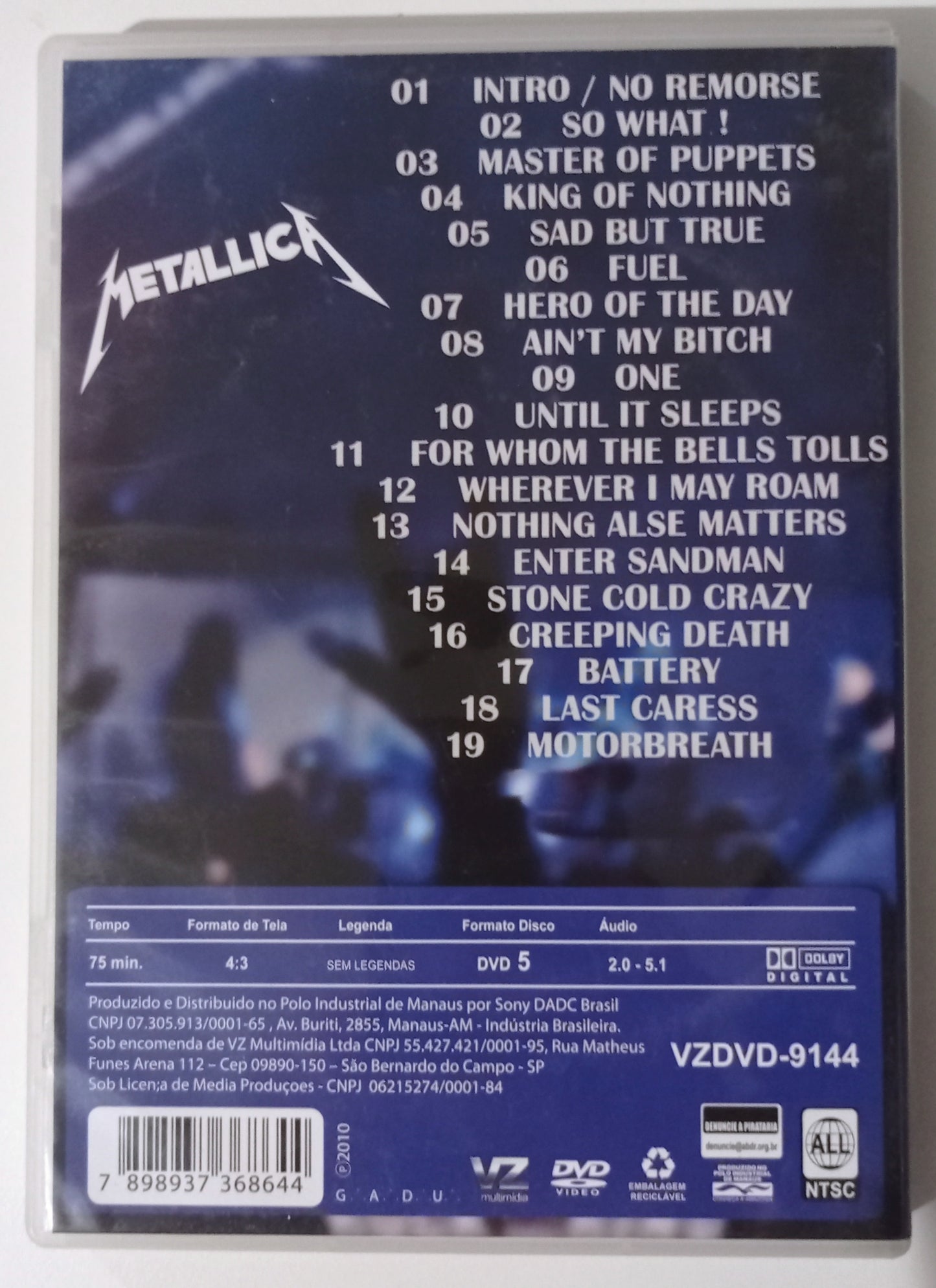 Metallica - Reading Festival UK 1997 (DVD Nacional - Usado)