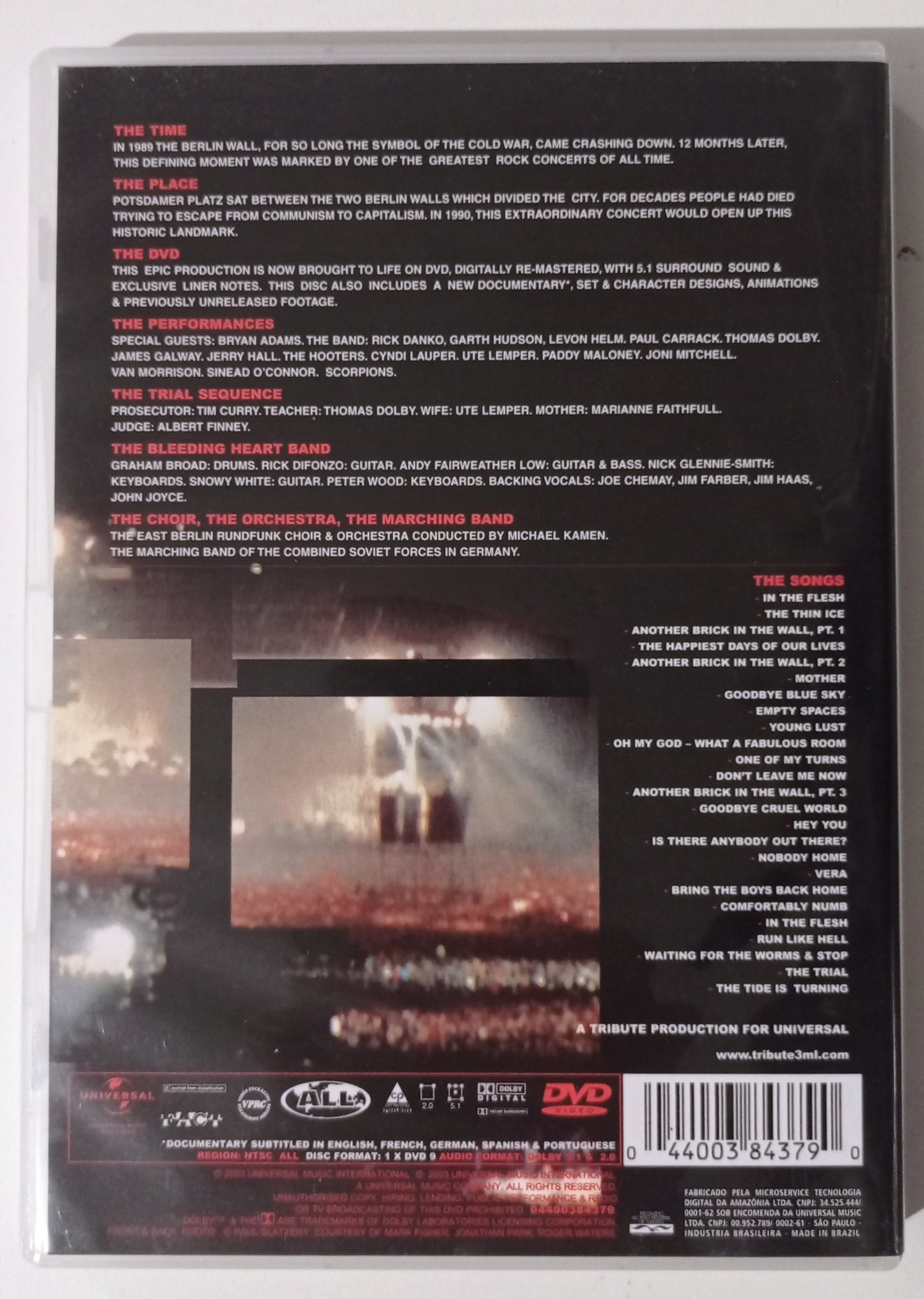 Roger Waters - The wall Live in Berlin (DVD Nacional - Usado)