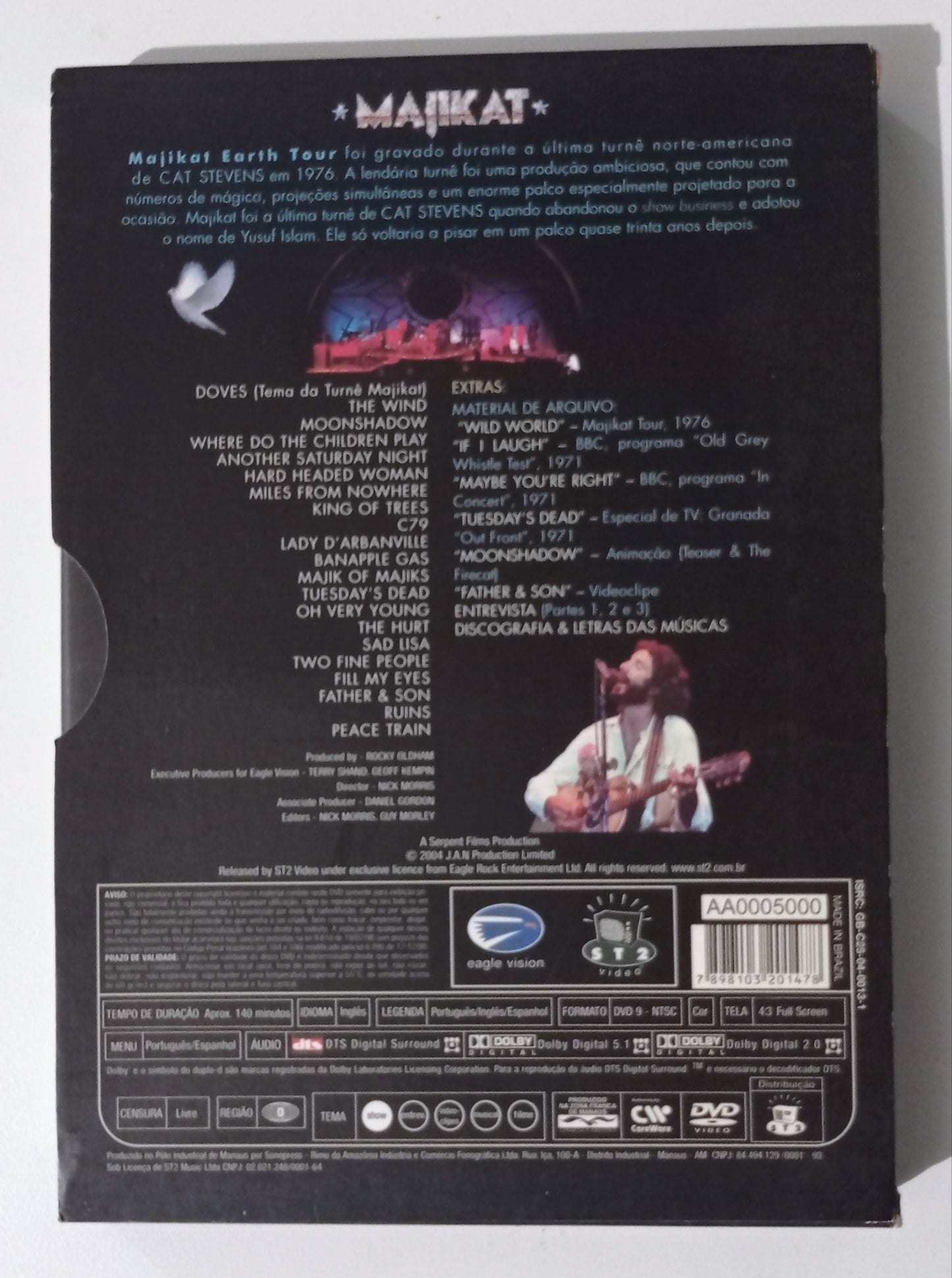 Cat Stevens - Mijikat, Earth Tour 1976 (DVD Nacional - Usado)