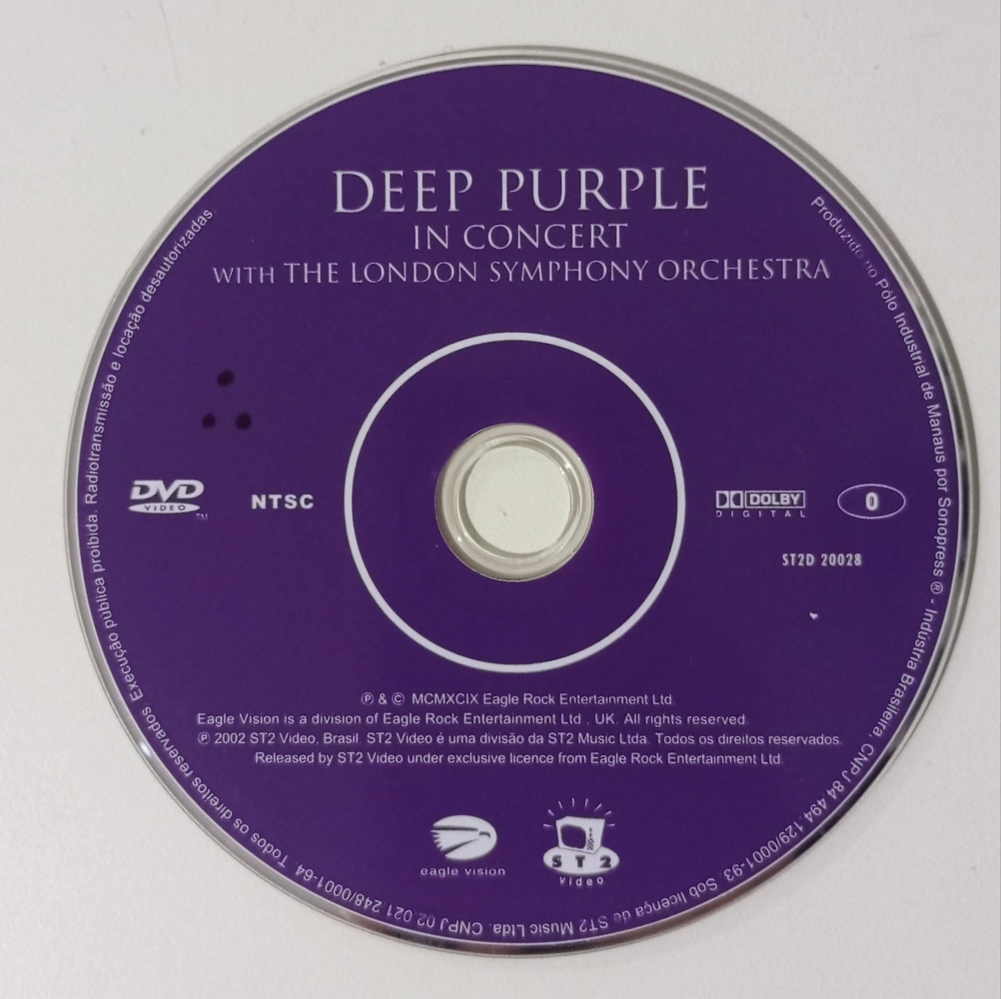 Deep Purple - In Concert With The London Symphony Orchestra Conducted by Paul Mann (DVD Nacional - Usado)