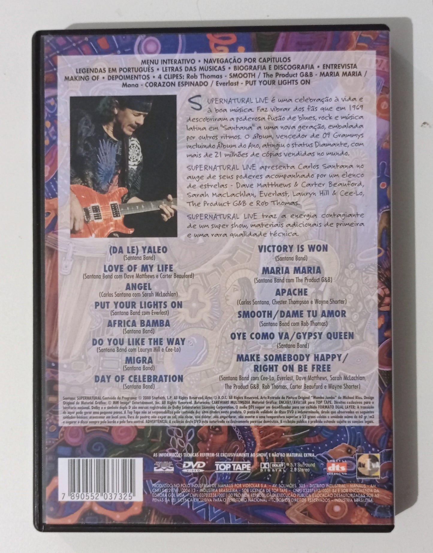 Santana - Supernatural Live (DVD Nacional - Usado)