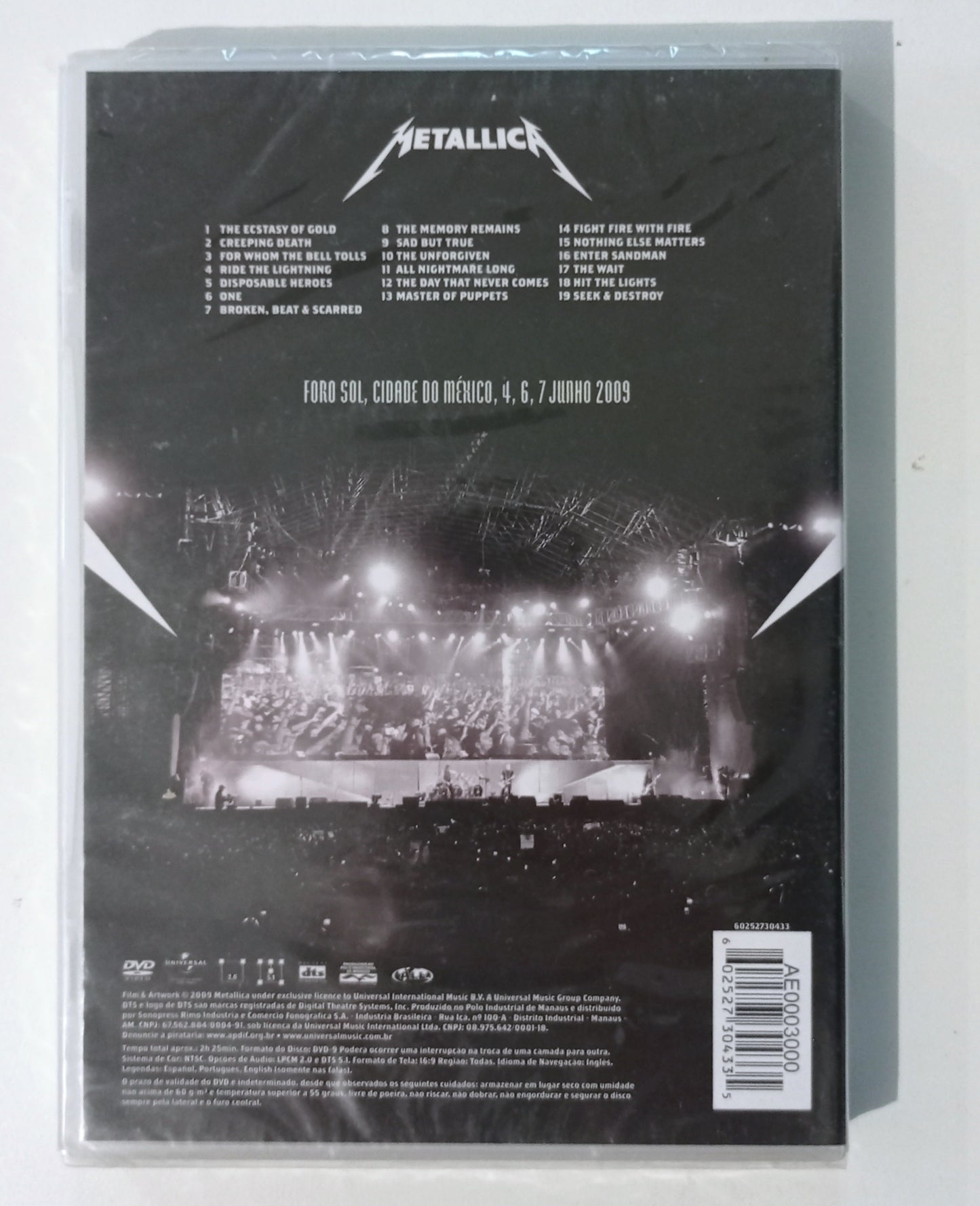 Metallica - Orgulho, Paixão e Glória (Três Noites na Cidade do México) (DVD Nacional LACRADO)