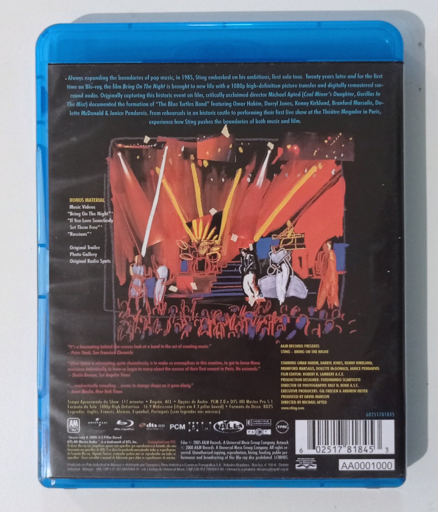 Sting - Bring on the Night (BLUE RAY Nacional LACRADO)