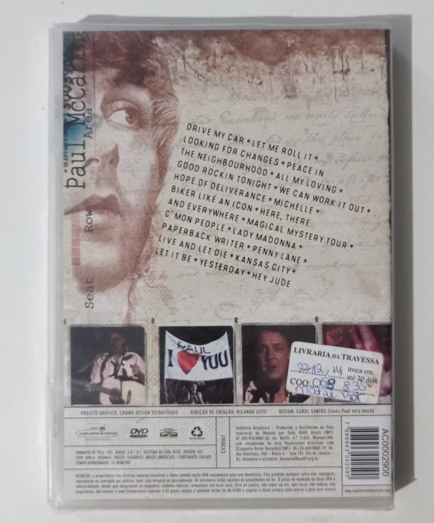 Paul Mc Cartney - Paul is Live in Concert on The World Tour (DVD Nacional LACRADO)