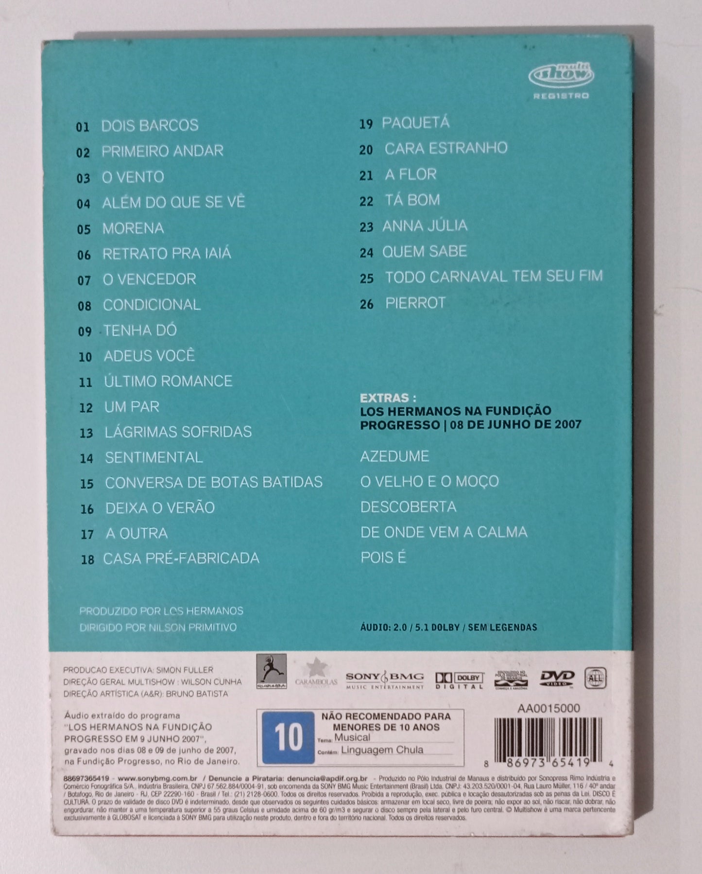Los Hermanos - Na Fundição Progresso 09 de Junho de 2007 (DVD Nacional - Usado)