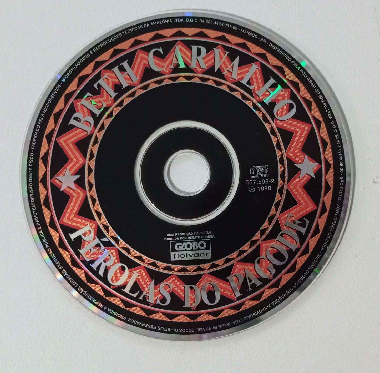Beth Carvalho - Pérolas do Pagora (CD Nacional - Usado - AUTOGRAFADO)