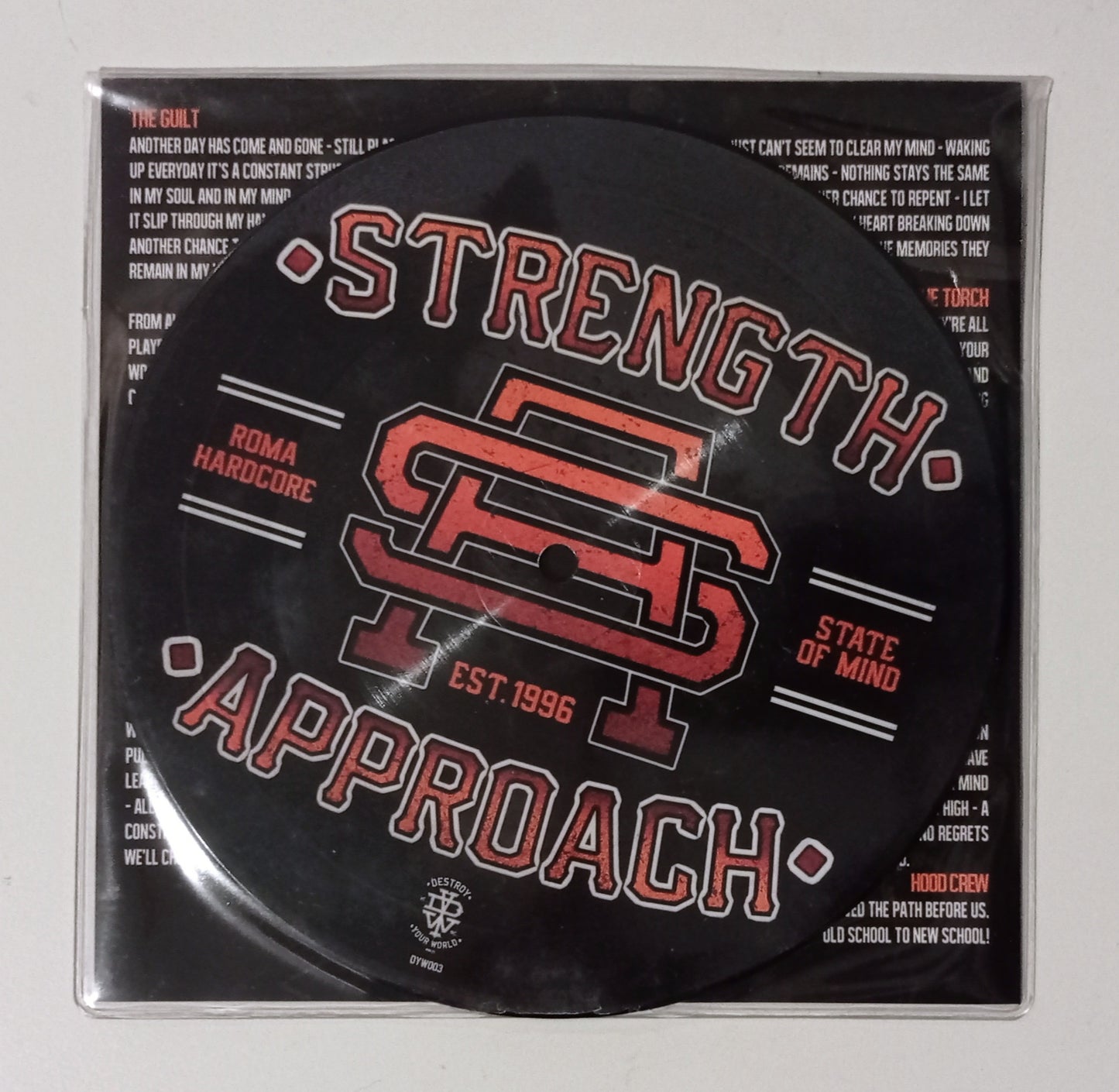 Strength Approach - Roma Hardcore State Of Mind (Vinil 7" Picture Disc - Italia - NOVO)