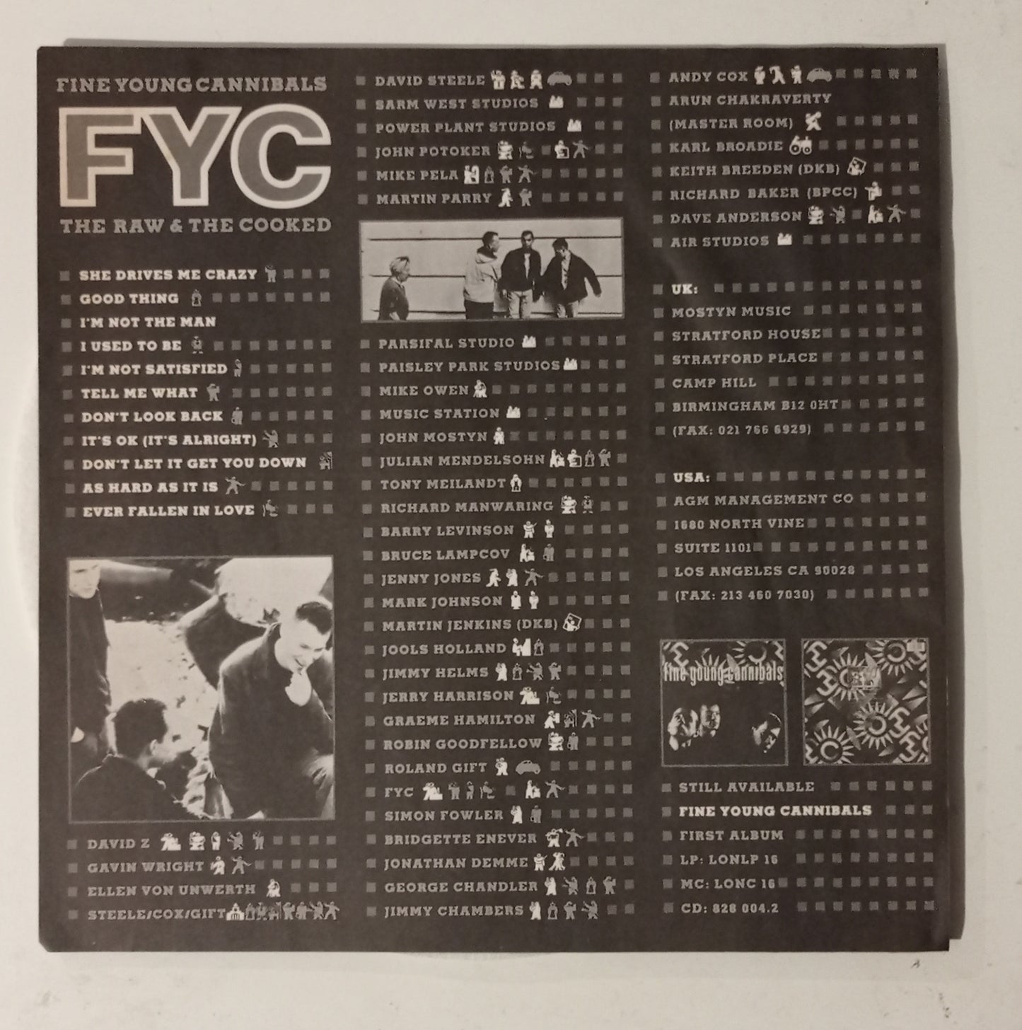 Fine Young Cannibals - he Raw & The Cooked (LP Nacional - Usado)