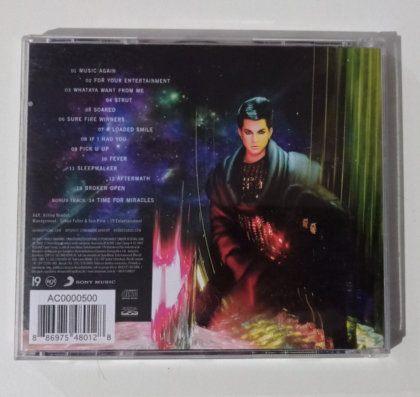Adam Lambert - For Your Entertainment (CD Nacional - Usado)