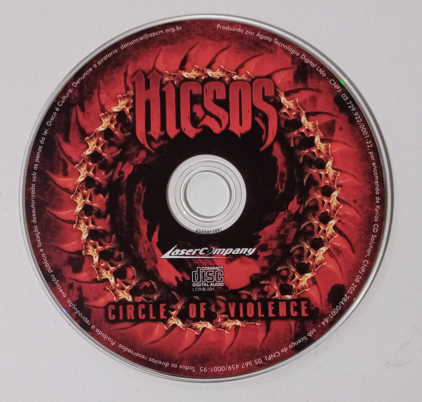 Hicsos - Circle Of Violence (CD Nacional - Usado)