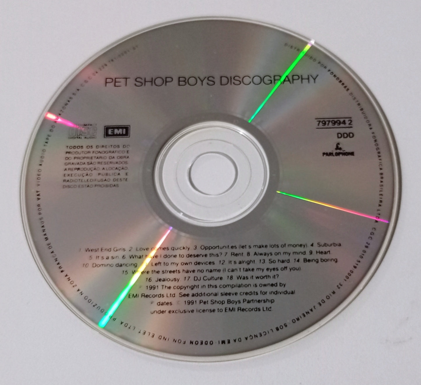 Pet Shop Boys - Discography (The Complete Singles Collection) (CD Nacional - Usado)
