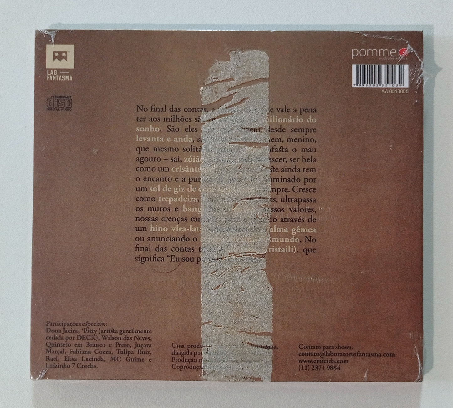 Emicida - O Glorioso Retorno De Quem Nunca Esteve Aqui (CD Nacional - LACRADO)