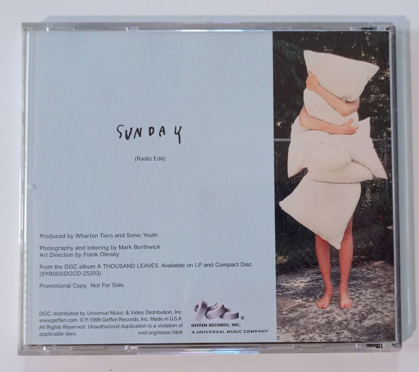 Sonic Youth - Sunday (CD Single USA - Usado)