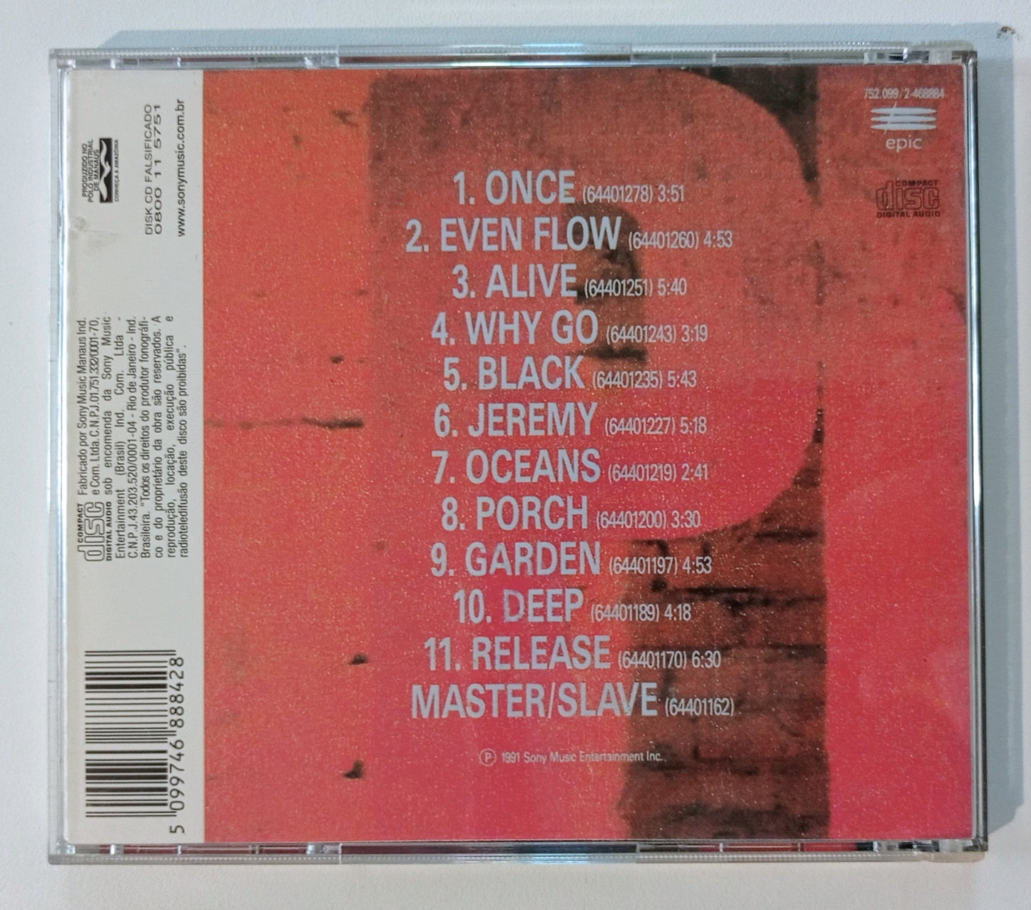 Pearl Jam - Ten (CD Nacional - Usado)