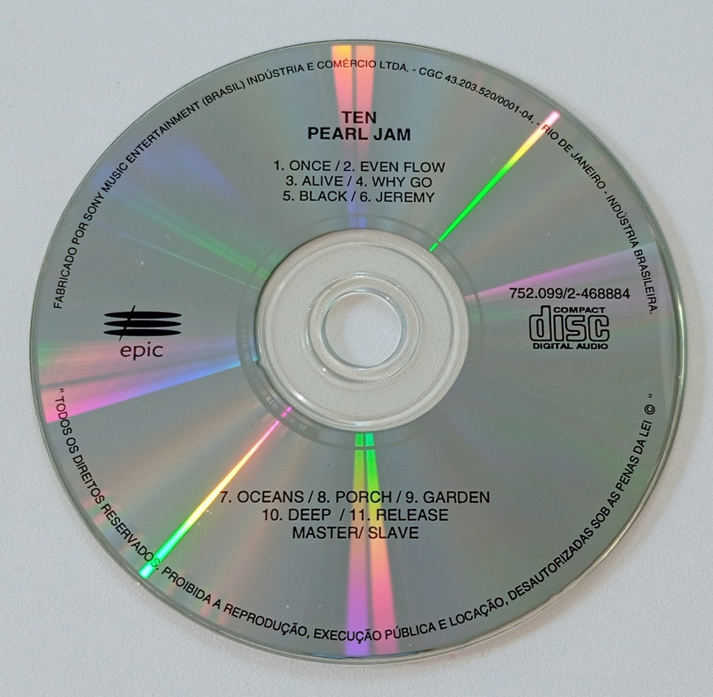 Pearl Jam - Ten (CD Nacional - Usado)