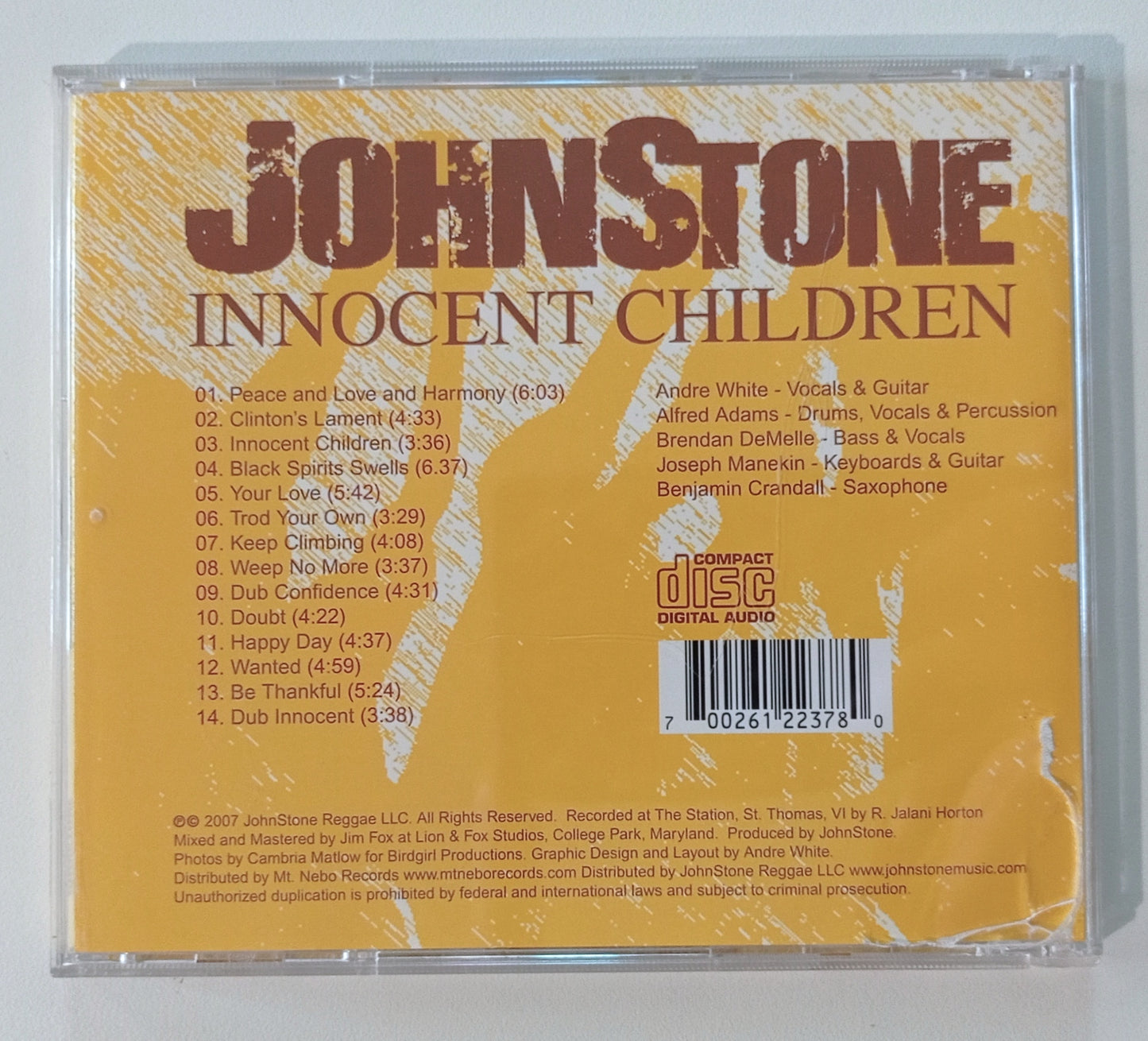 JohnStone - Innocent Children (CD Nacional - Usado)