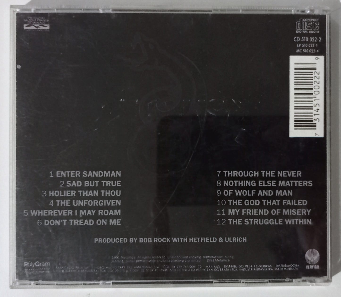 Metallica- Metallica (CD Nacional - Usado)