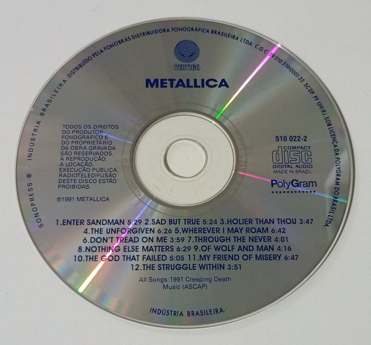 Metallica- Metallica (CD Nacional - Usado)