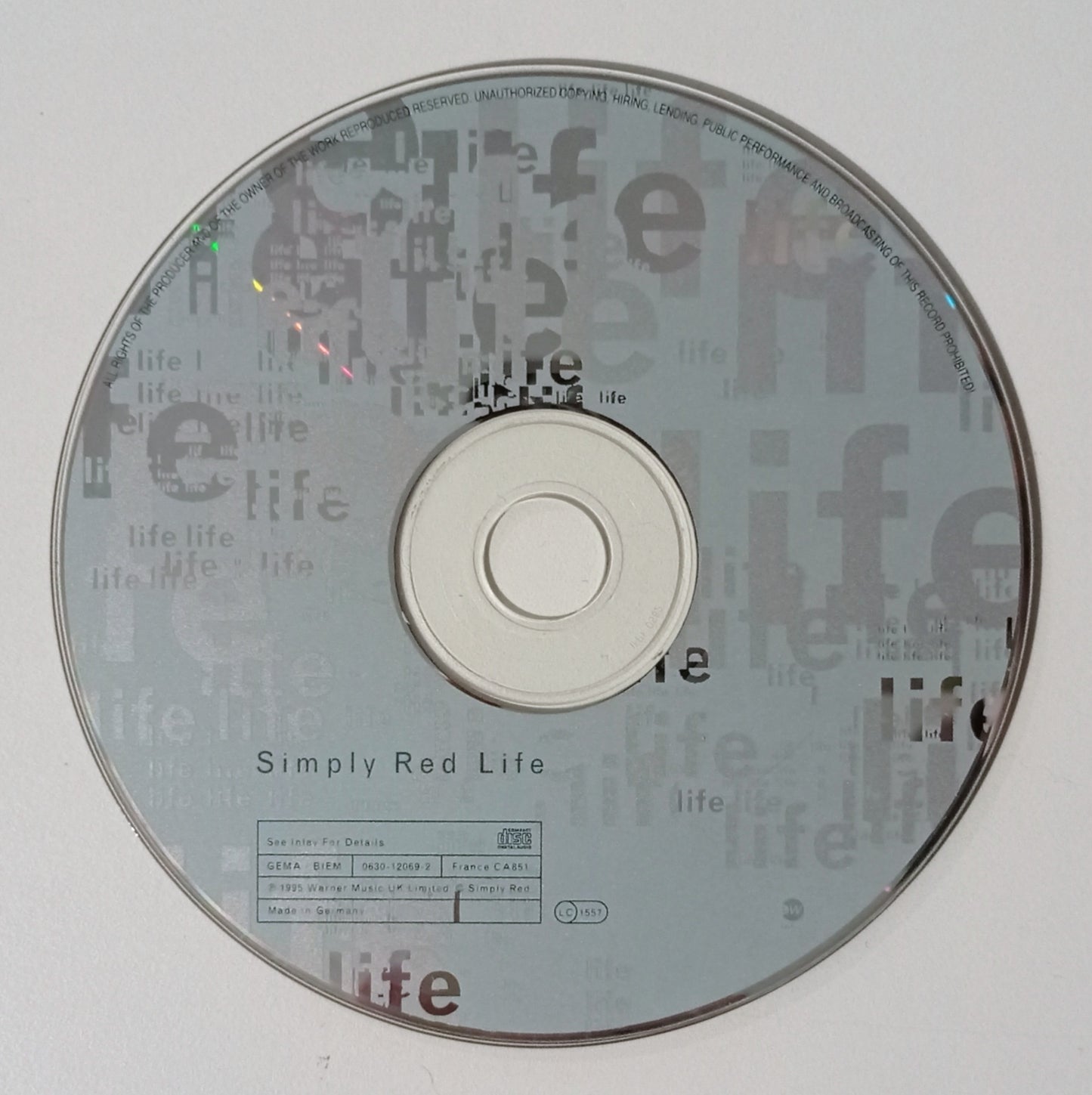 Simply Red - Life (CD França - Usado)