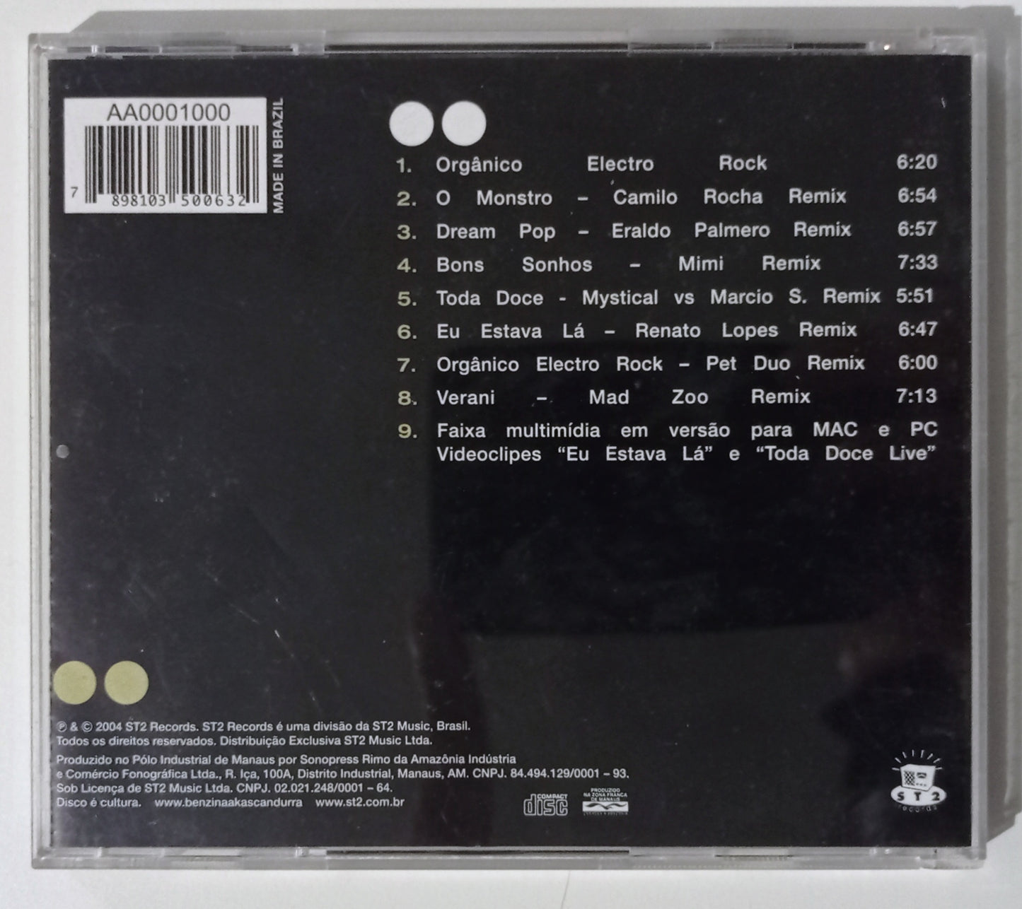 Benzina AKA Scandurra - Remixes (CD Nacional - Usado)