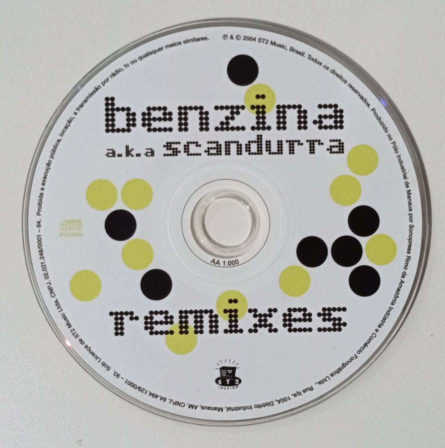Benzina AKA Scandurra - Remixes (CD Nacional - Usado)