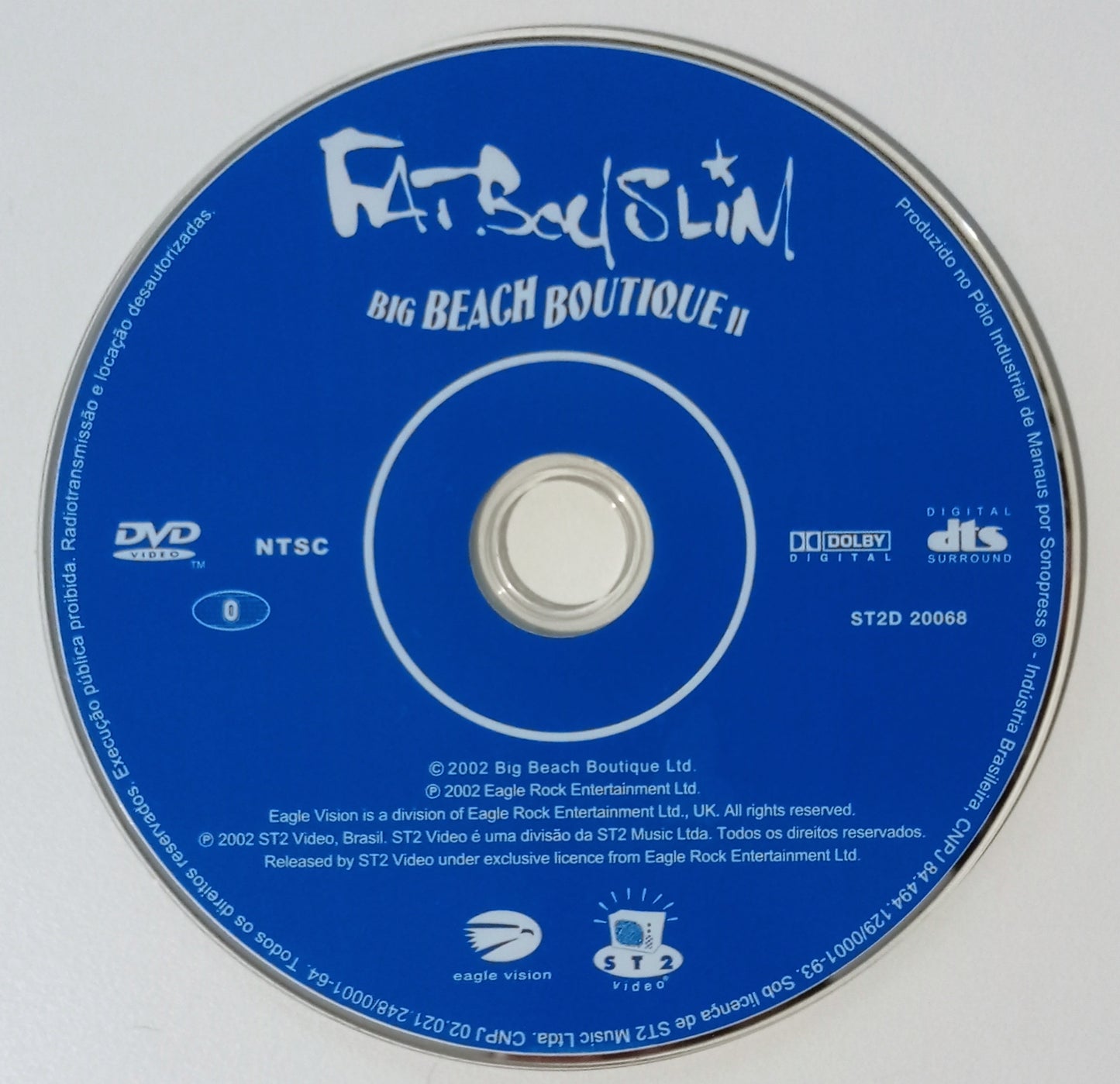 Fat Boy Slim - Big Beach Boutique II, Live on the Brighton Beach The Movie (DVD Nacional - Usado)