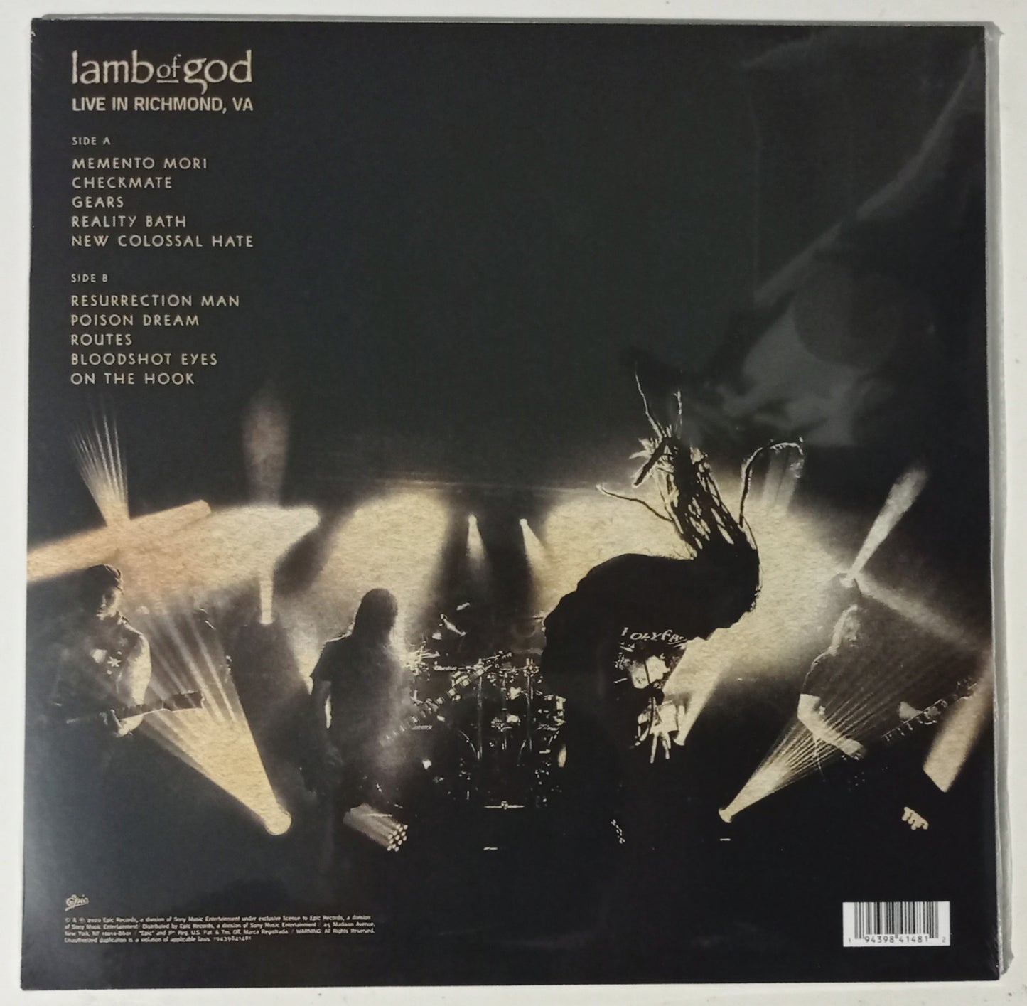 Lamb of God - Live In Richmond, VA (LP Importado USA - LACRADO)