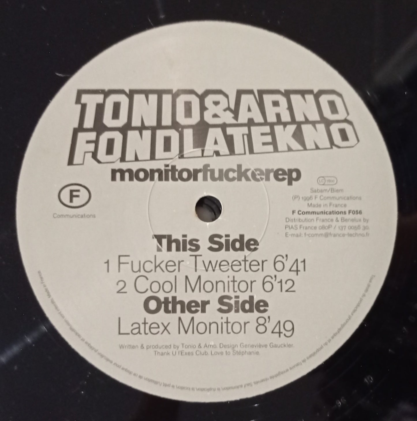 Tonio & Arno Fondlatekno - Monitorfucker EP (Vinyl 12" - Importado França - USADO)