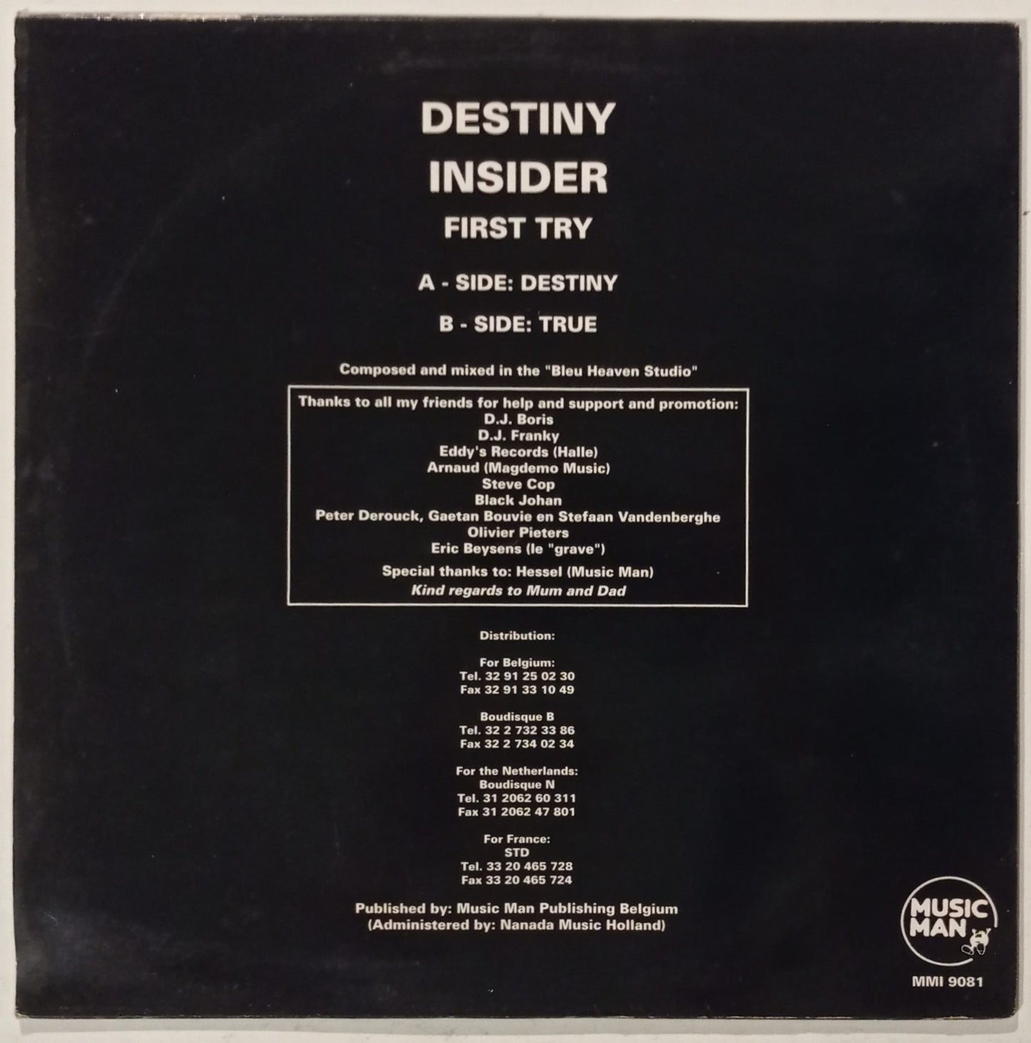 Insider - Destiny (Vinyl 12" - Importado Bélgica - USADO)