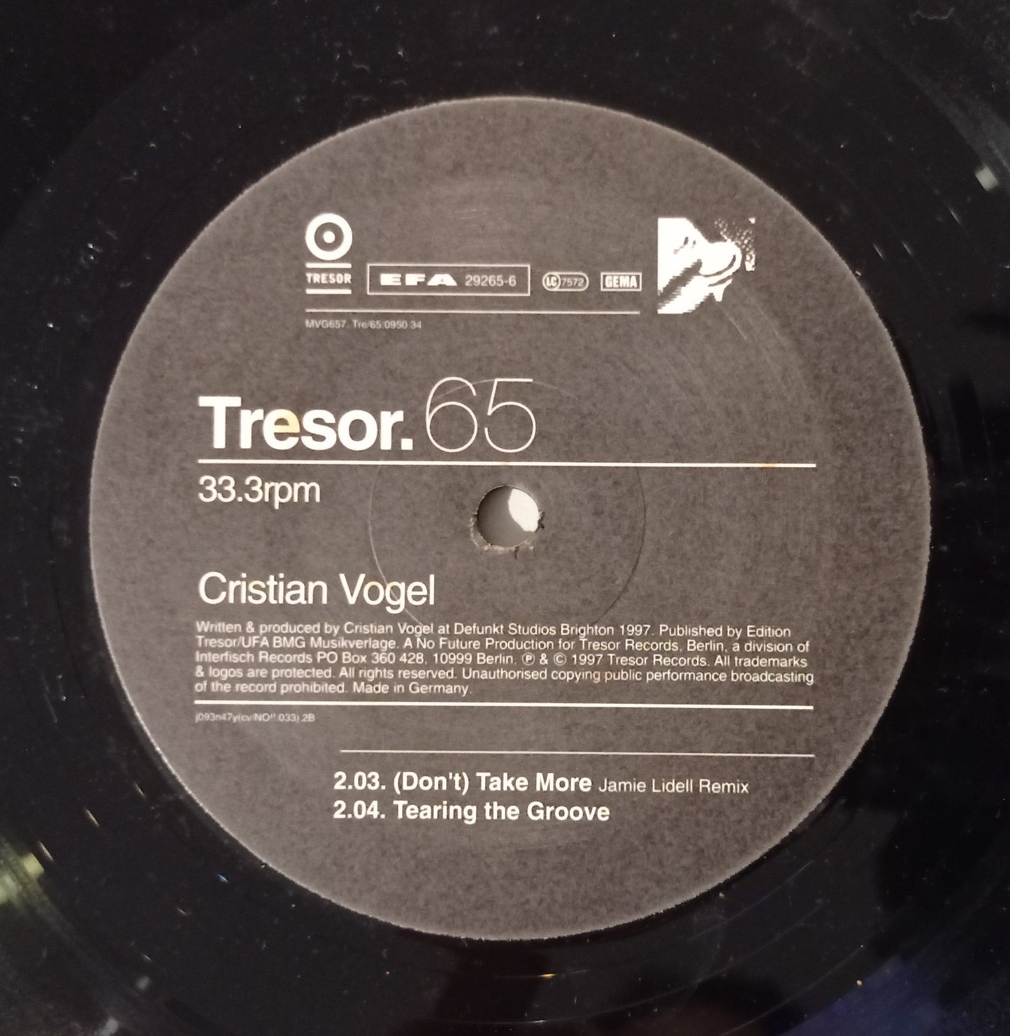 Cristian Vogel - (Don't) Take More (Vinyl 12" - Importado Alemanha - USADO)