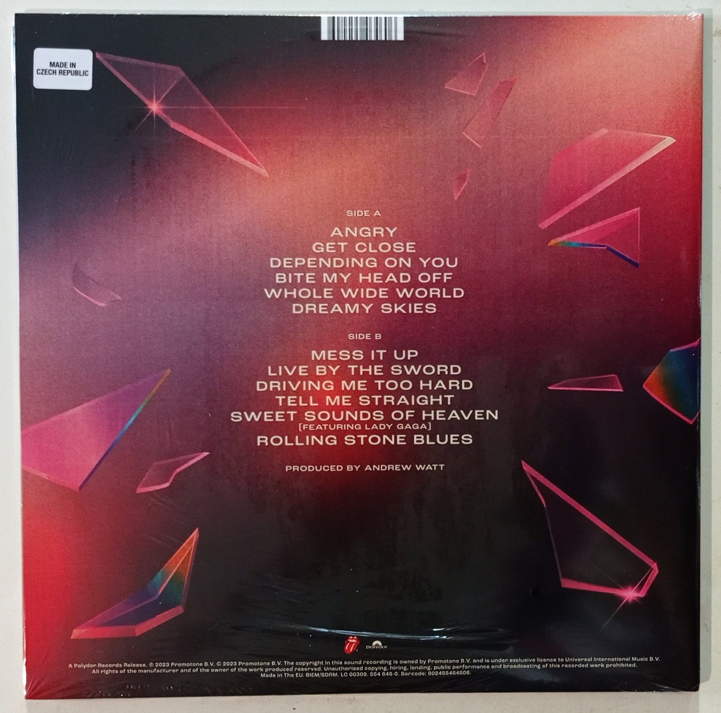 Rolling Stones - Hackney Diamonds (LP Clear Diamond - Importado Rep. Tcheca - LACRADO EDIÇÃO LIMITADA 500 Cópias)