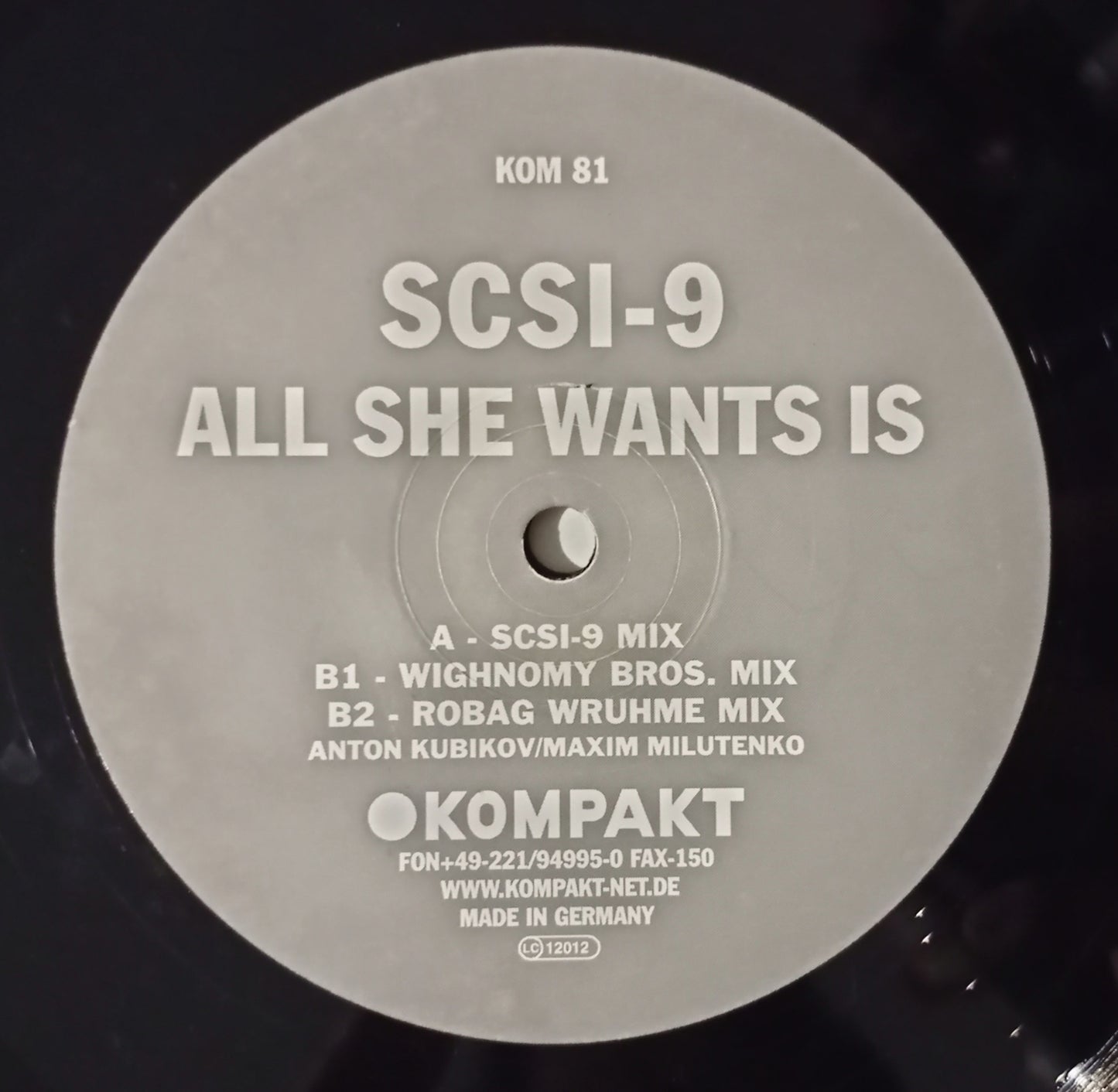 SCSI-9 - All She Wants Is (Vinyl 12" - Importado Alemanha - USADO)