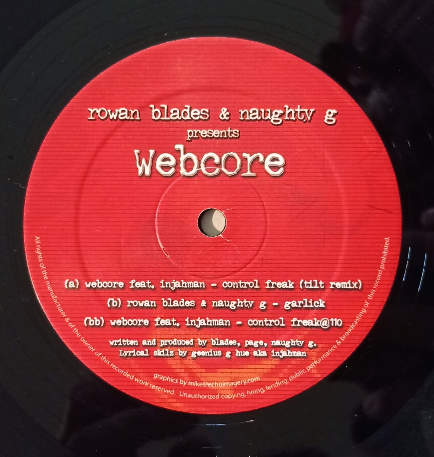 Rowan Blades & Naughty G presents Webcore - Control Freak (Vinyl 12" - Importado Inglaretta- USADO)