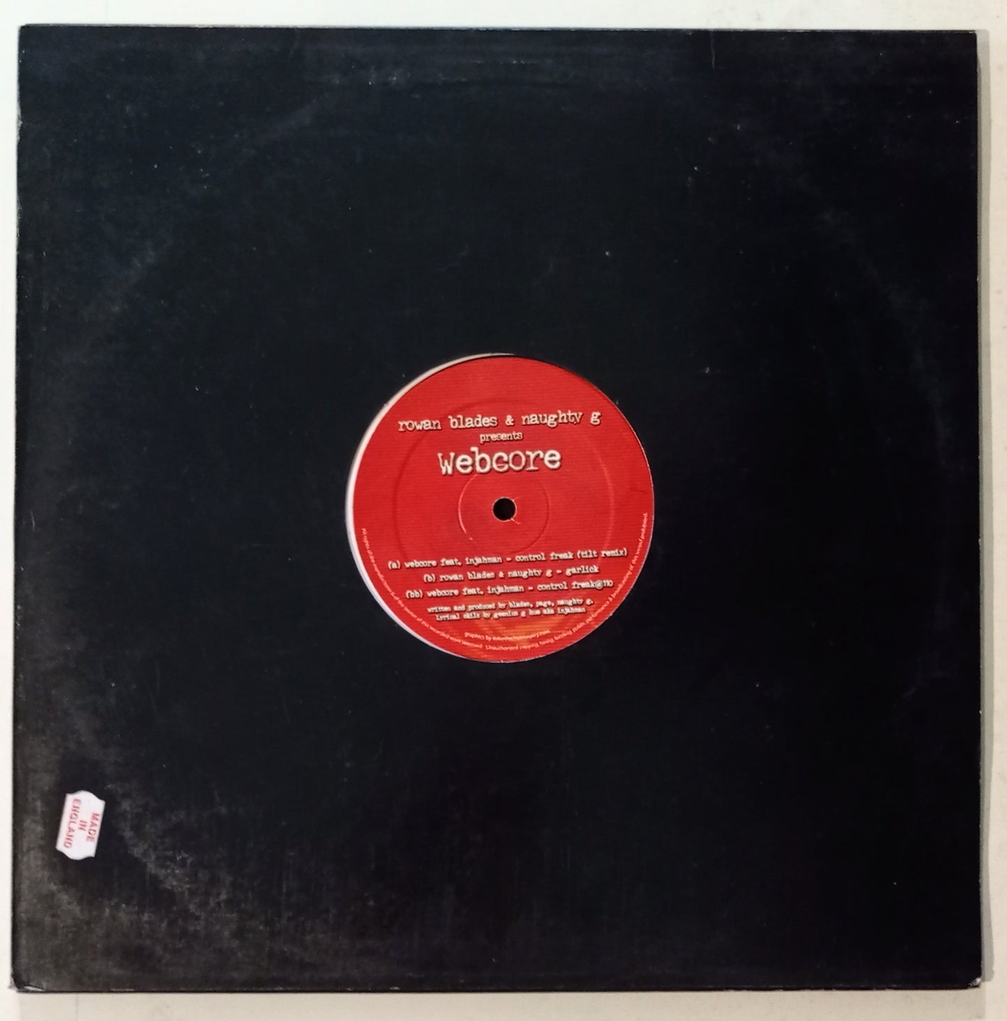 Rowan Blades & Naughty G presents Webcore - Control Freak (Vinyl 12" - Importado Inglaretta- USADO)
