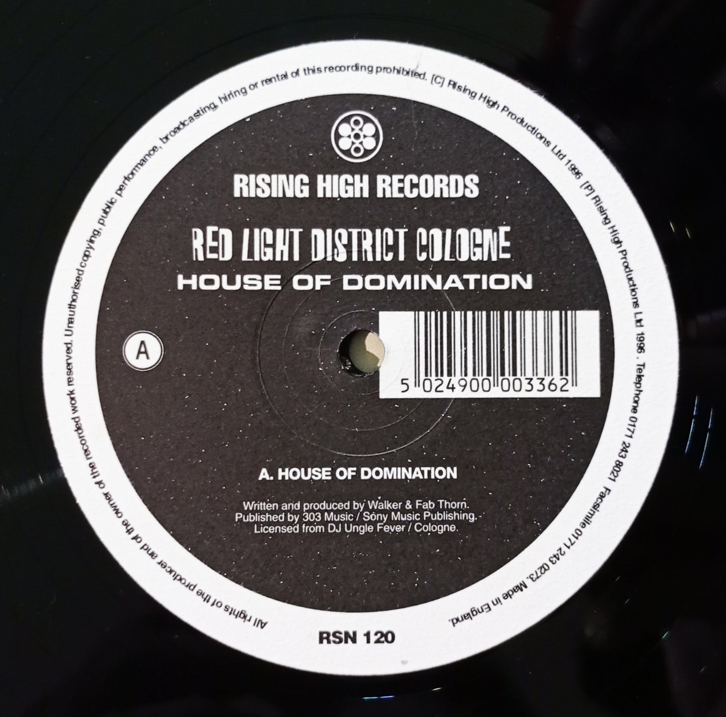 Red Light District Cologne - House Of Domination (Vinyl 12" - Importado Inglaterra - USADO)