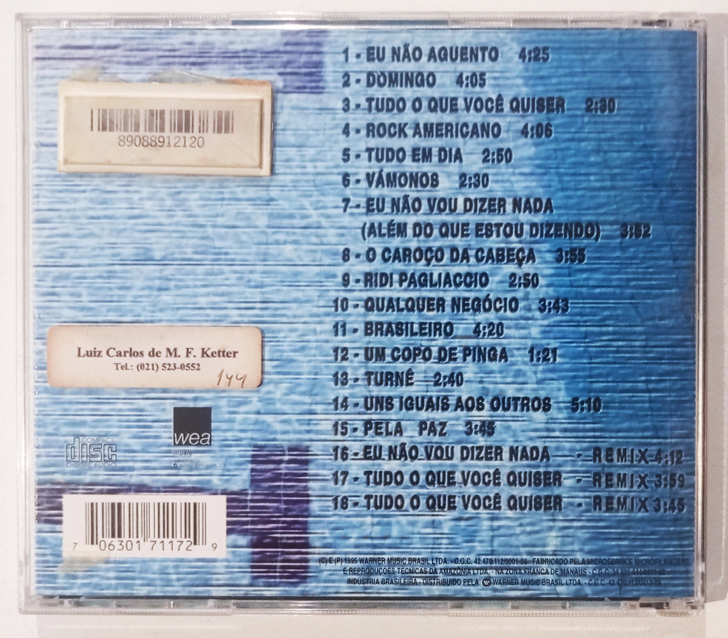 Titãs - Domingo (CD Nacional Usado)