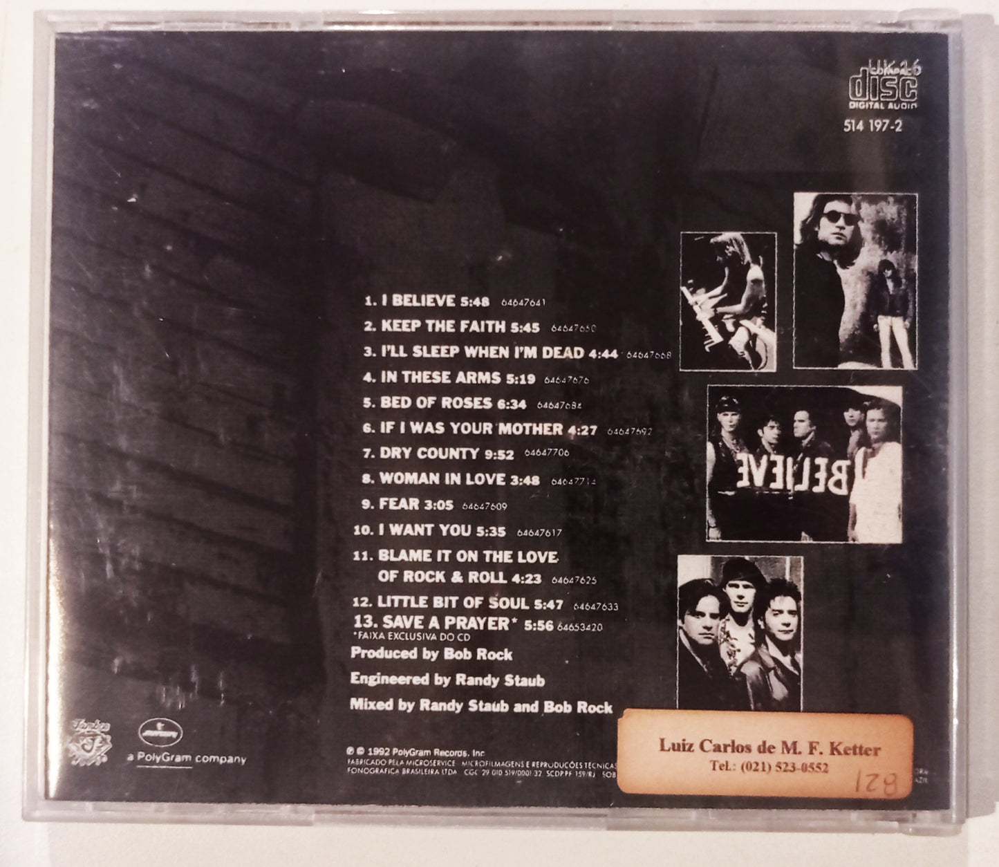 Bon Jovi - Keep The Faith (CD Nacional Usado)